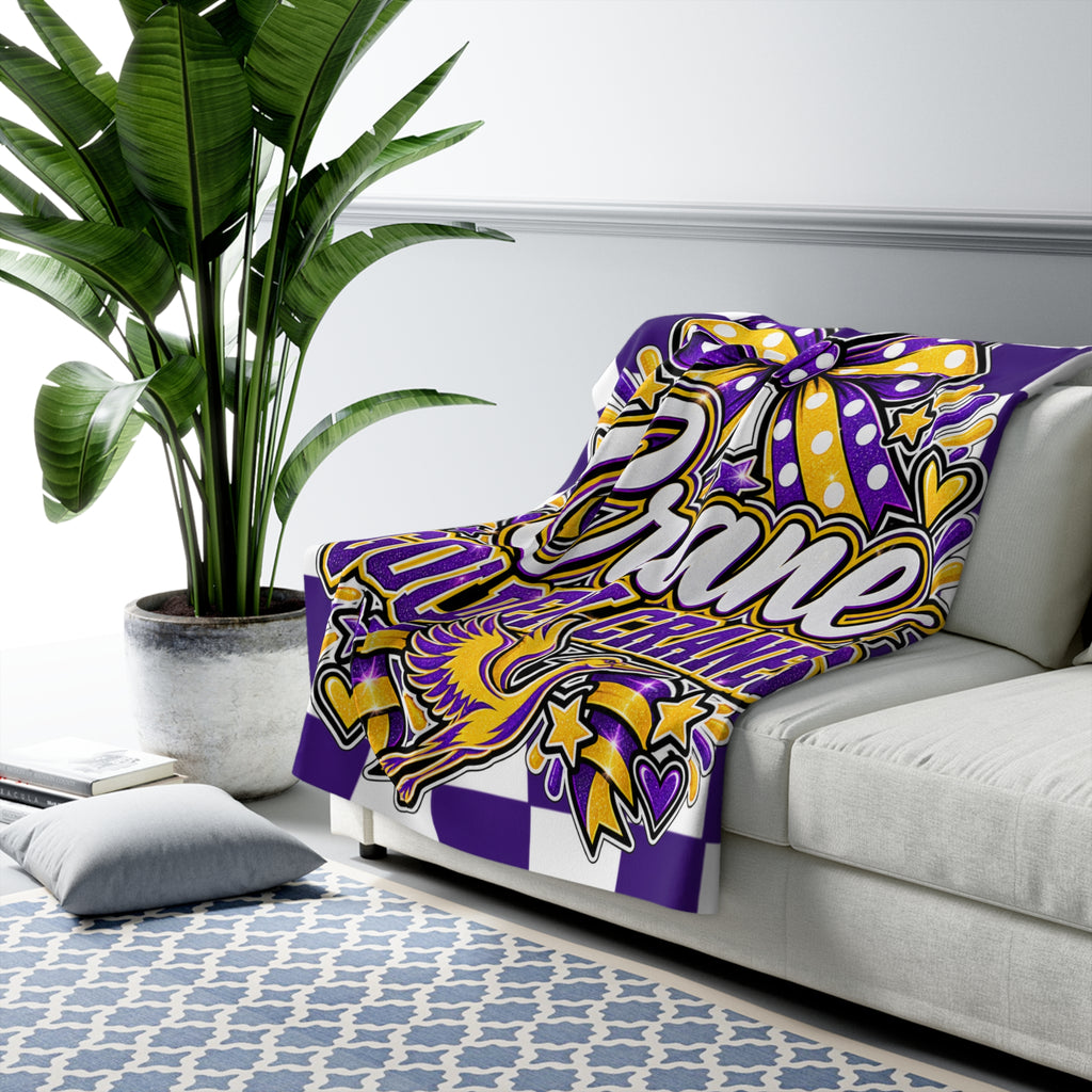 Golden Cranes Sherpa Fleece Blanket