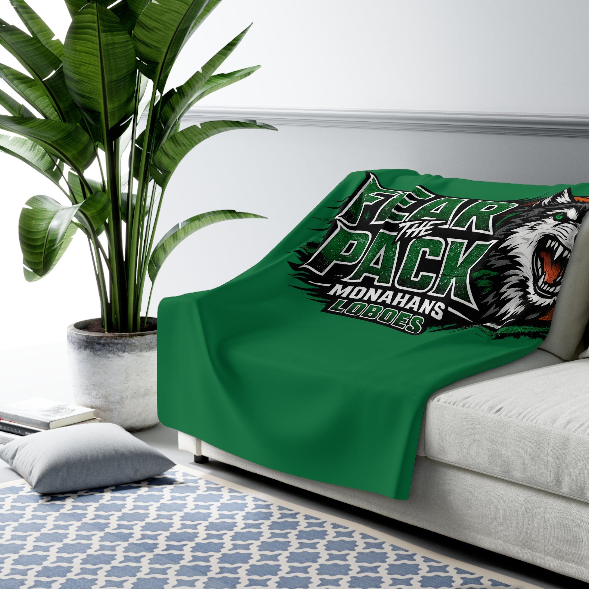 Fear The Pack "Monahan's Loboes" Sherpa Fleece Blanket