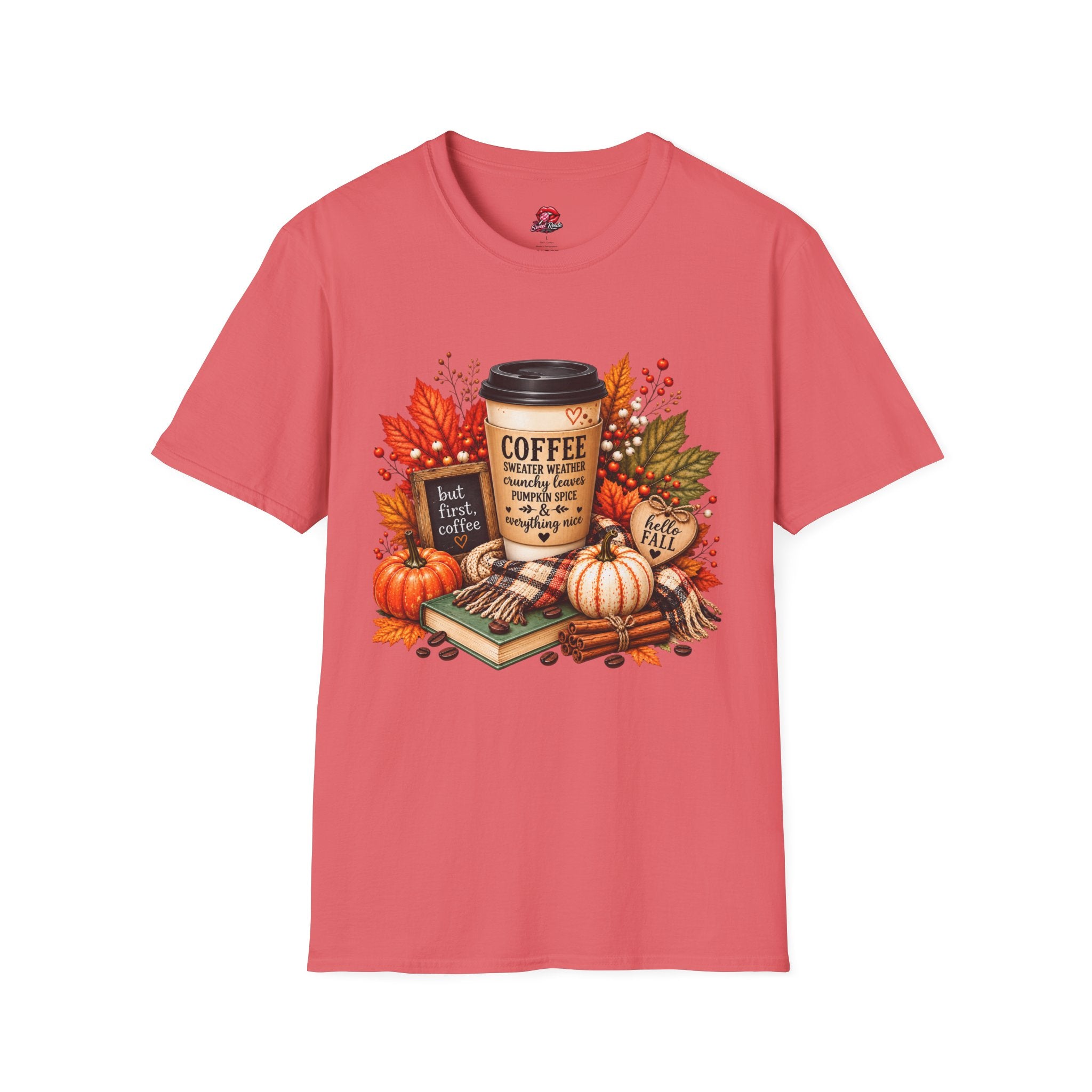 Pumpkin Spice Autumn Coffee Graphic Tee