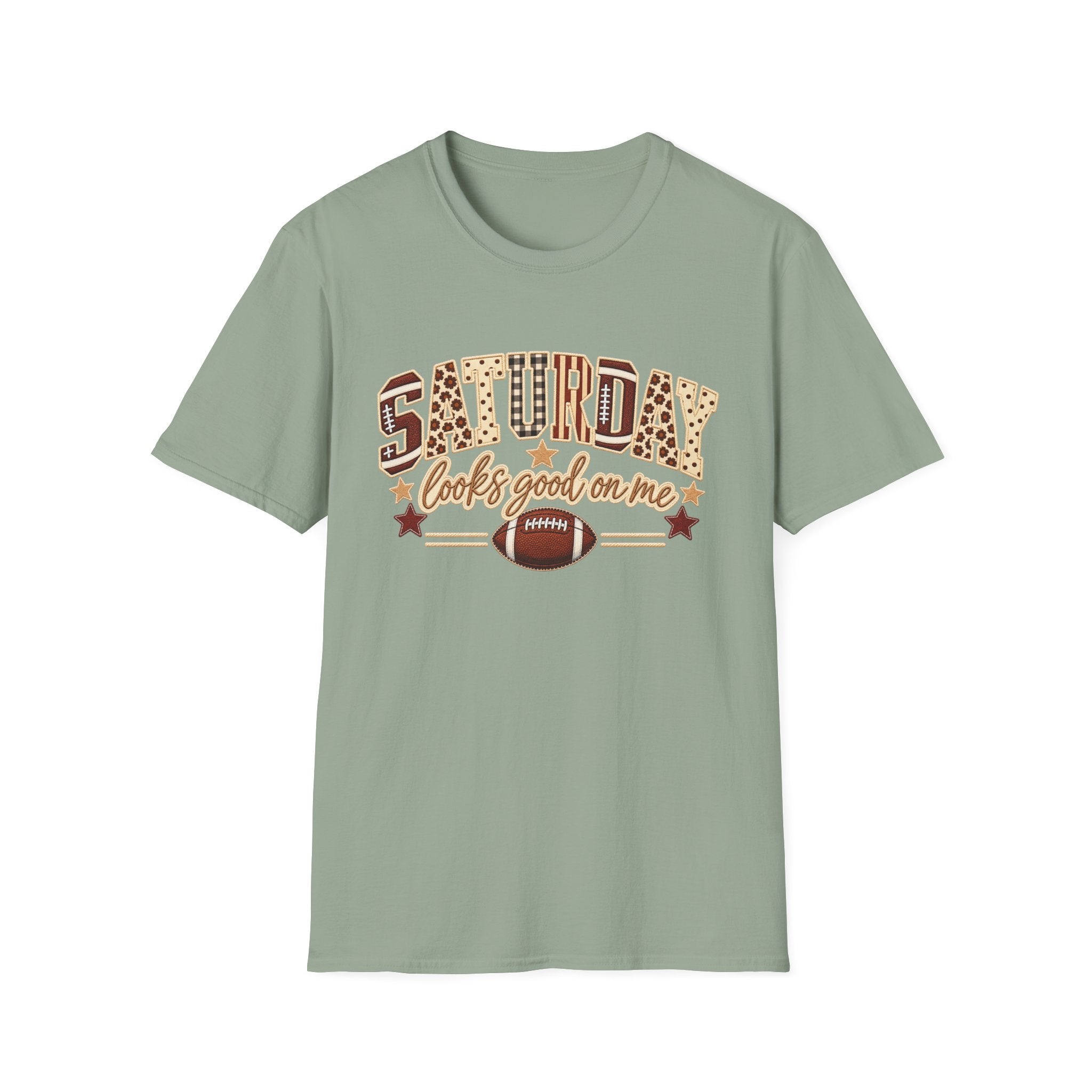 Saturday Looks Good On Me Football T-Shirt