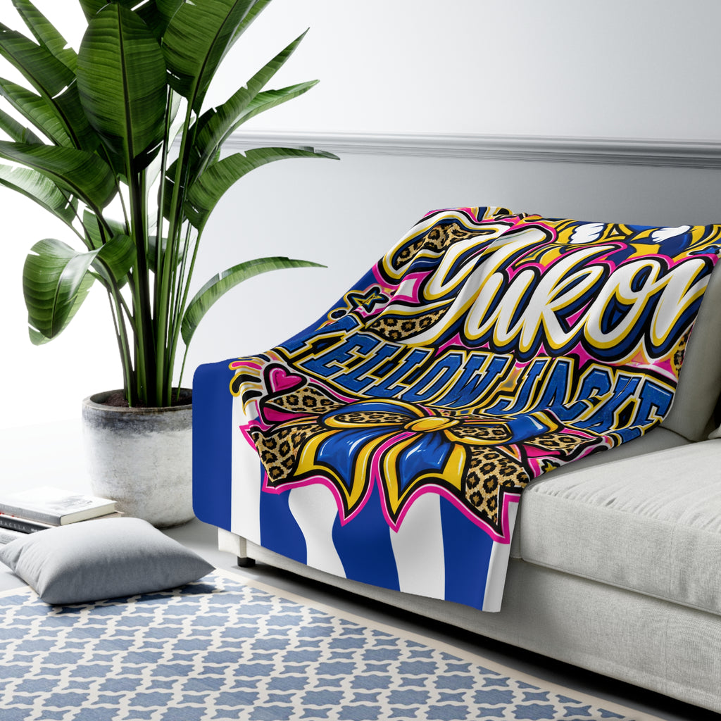 Yukon Yellowjackets Sherpa Fleece Blanket