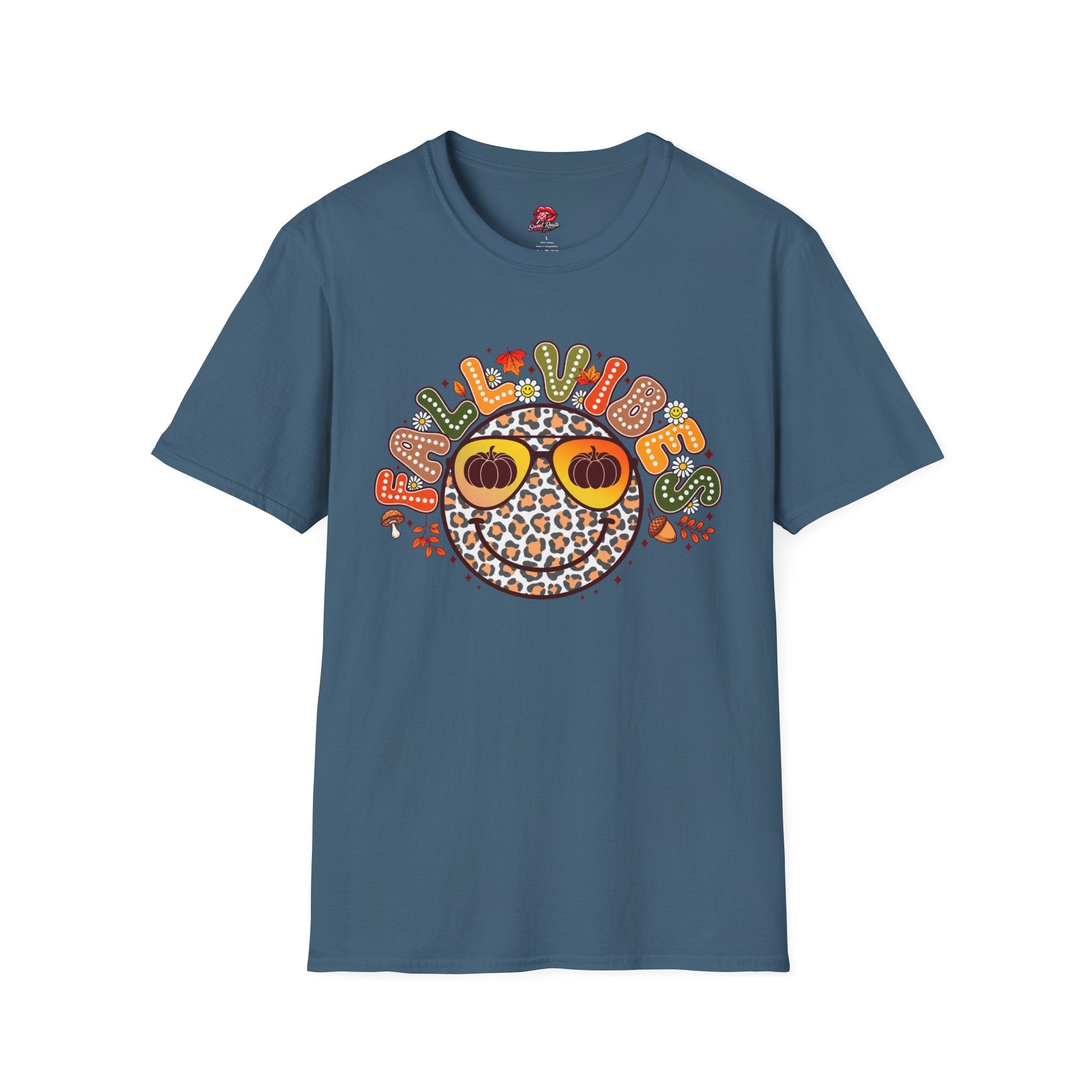 Fall Vibes Leopard Pumpkin T-Shirt