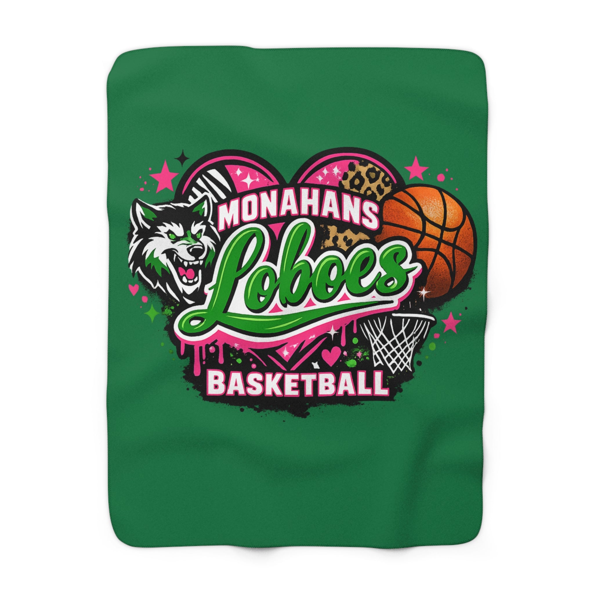 Loboes Basketball Sherpa Blanket