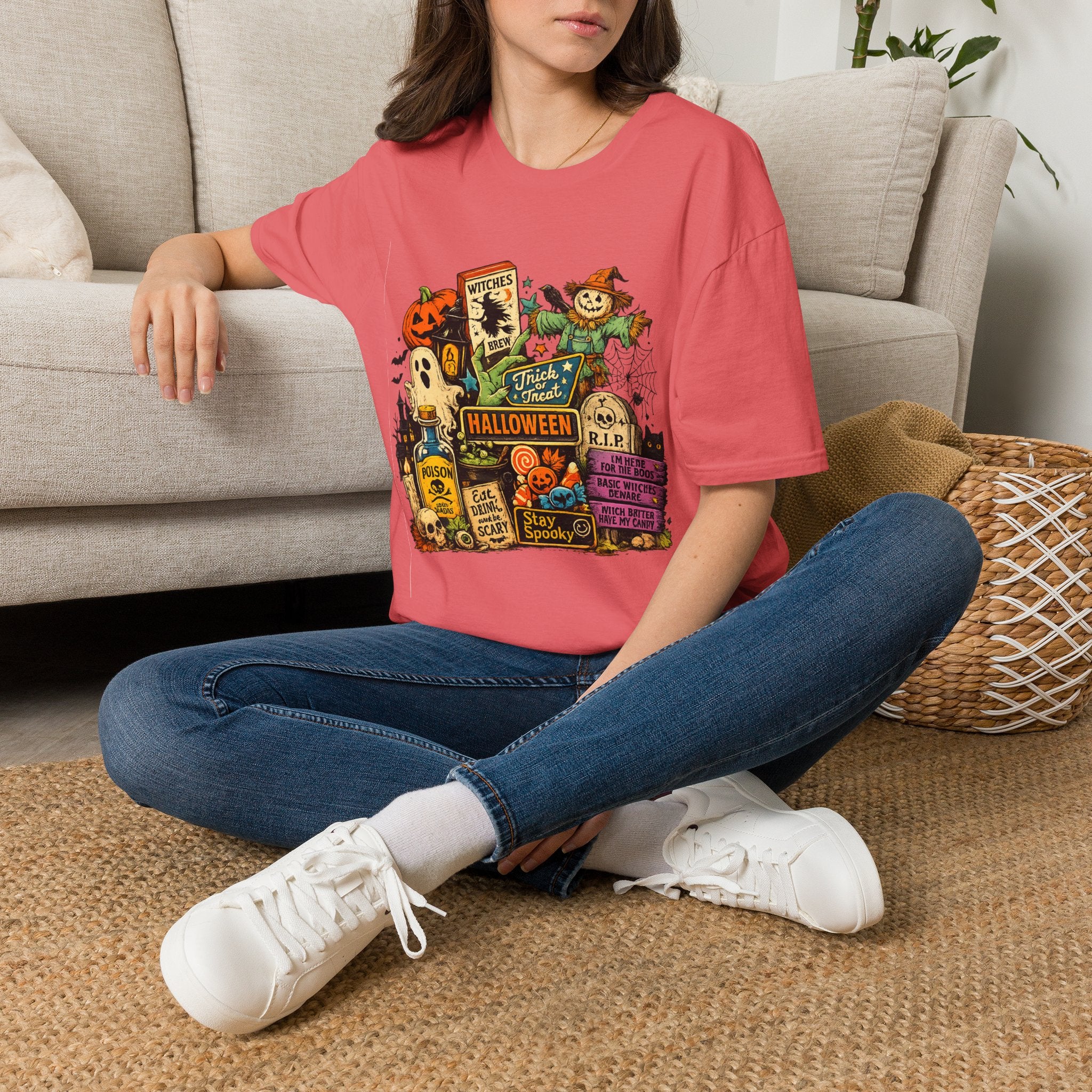 Spooky Season Vintage Halloween Graphic T- Shirt | Retro Fall Unisex Tee
