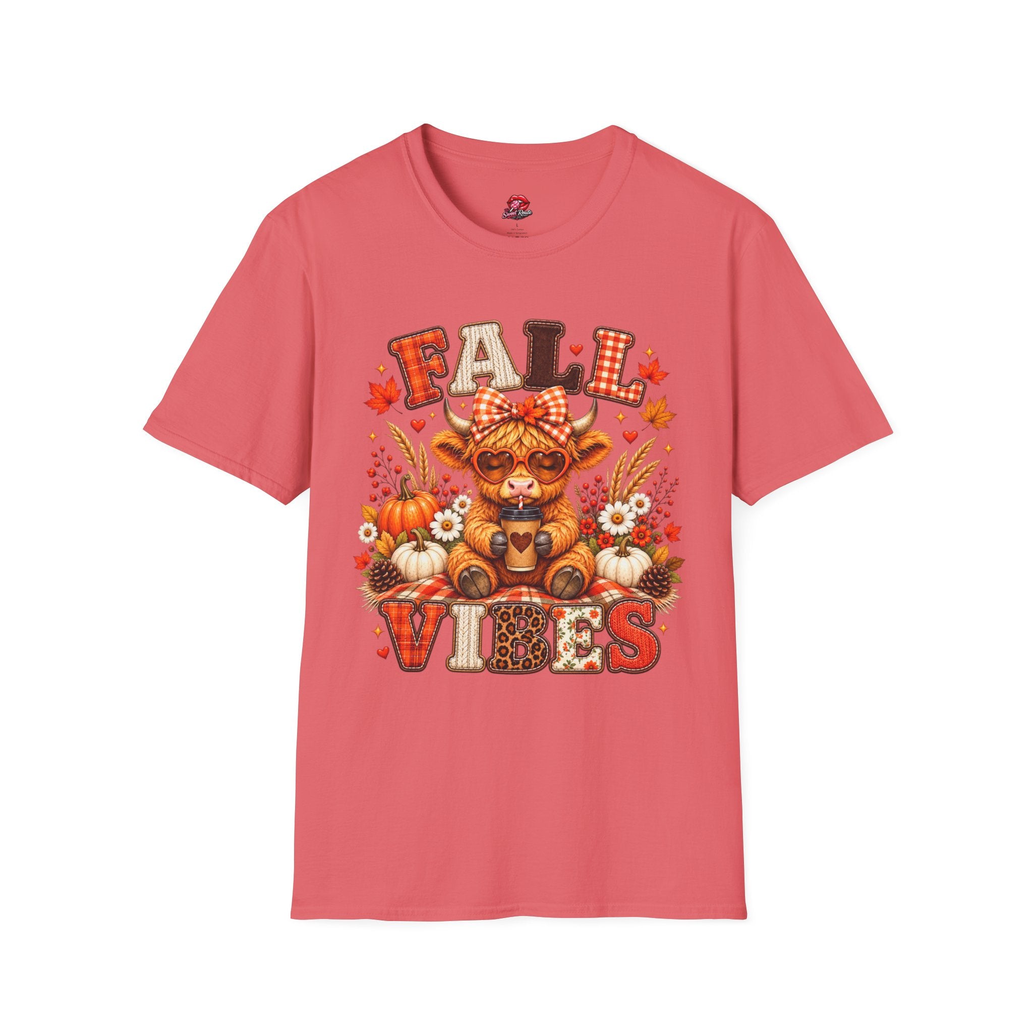 Cute Cow Pumpkin Autumn Graphic Tee