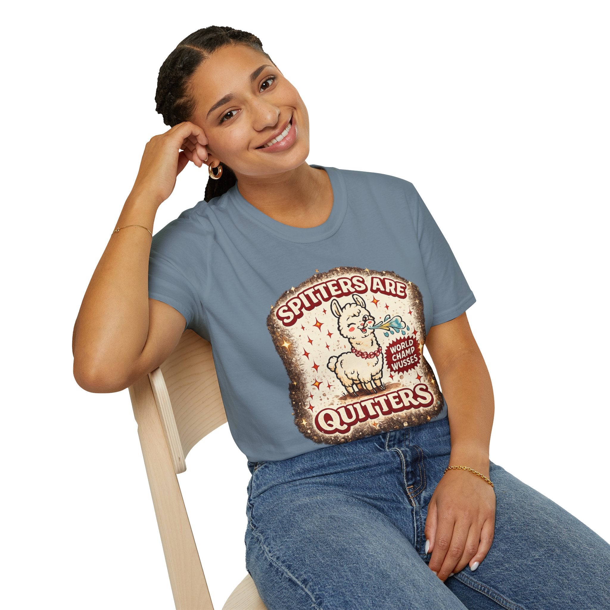 Spitters Are Quitters Funny Llama Graphic Tee