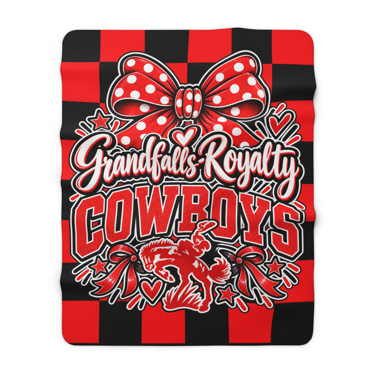 Grandfalls Royalty Cowboys Sherpa Fleece Blanket