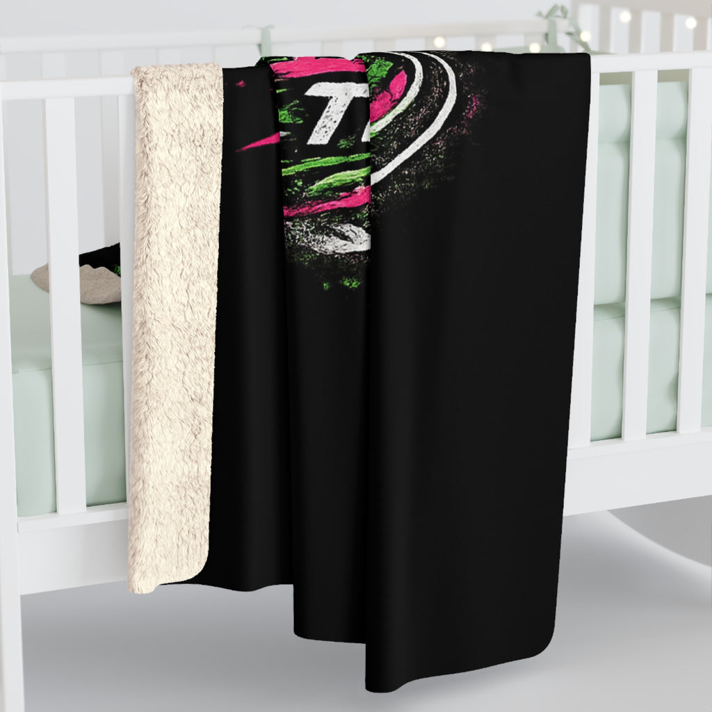 Monahans Loboes Track Sherpa Fleece Blanket