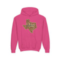 Texas Lobos Youth Hoodie — Leopard Print State Logo Sweatshirt