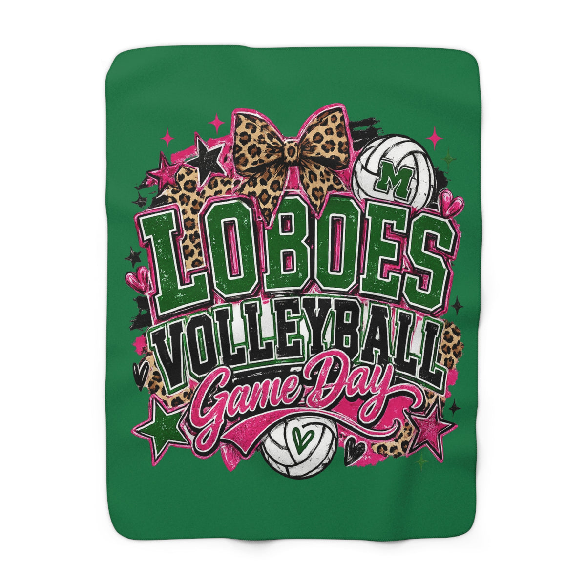 Loboes Volleyball Game Day Sherpa Blanket