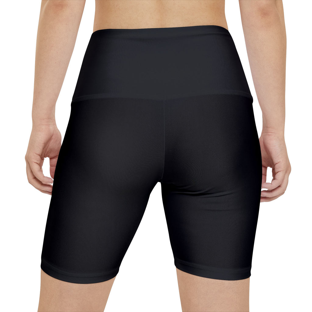 Sweet Route Black High-Waist Athletic Biker Shorts