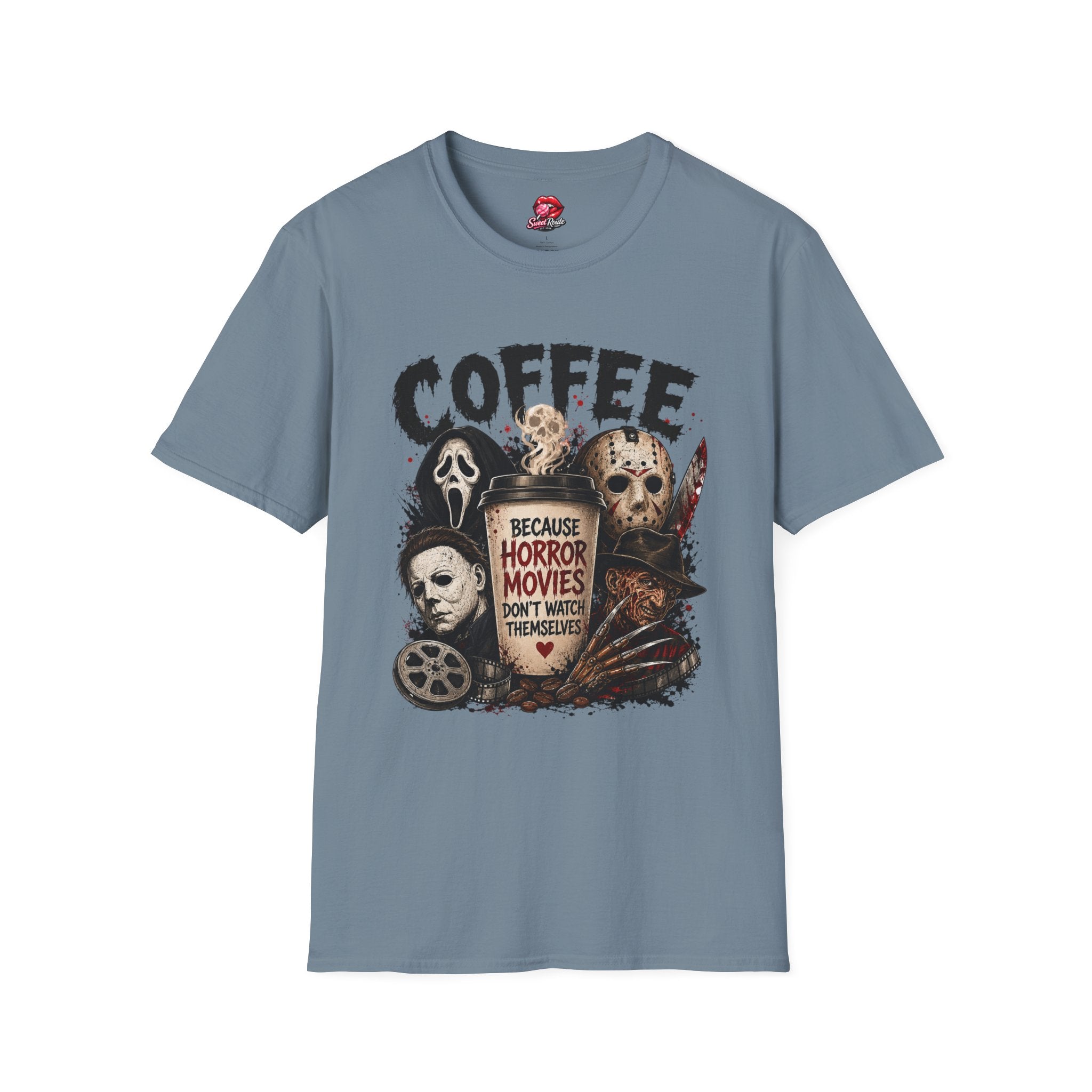 Horror Movie Characters Coffee T-Shirt