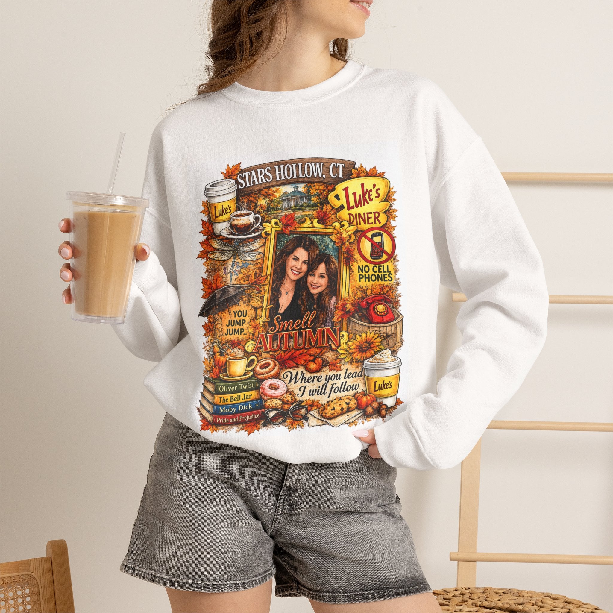 Stars Hollow Diner Autumn Crewneck Sweatshirt — Gilmore Girls Fall Tribute