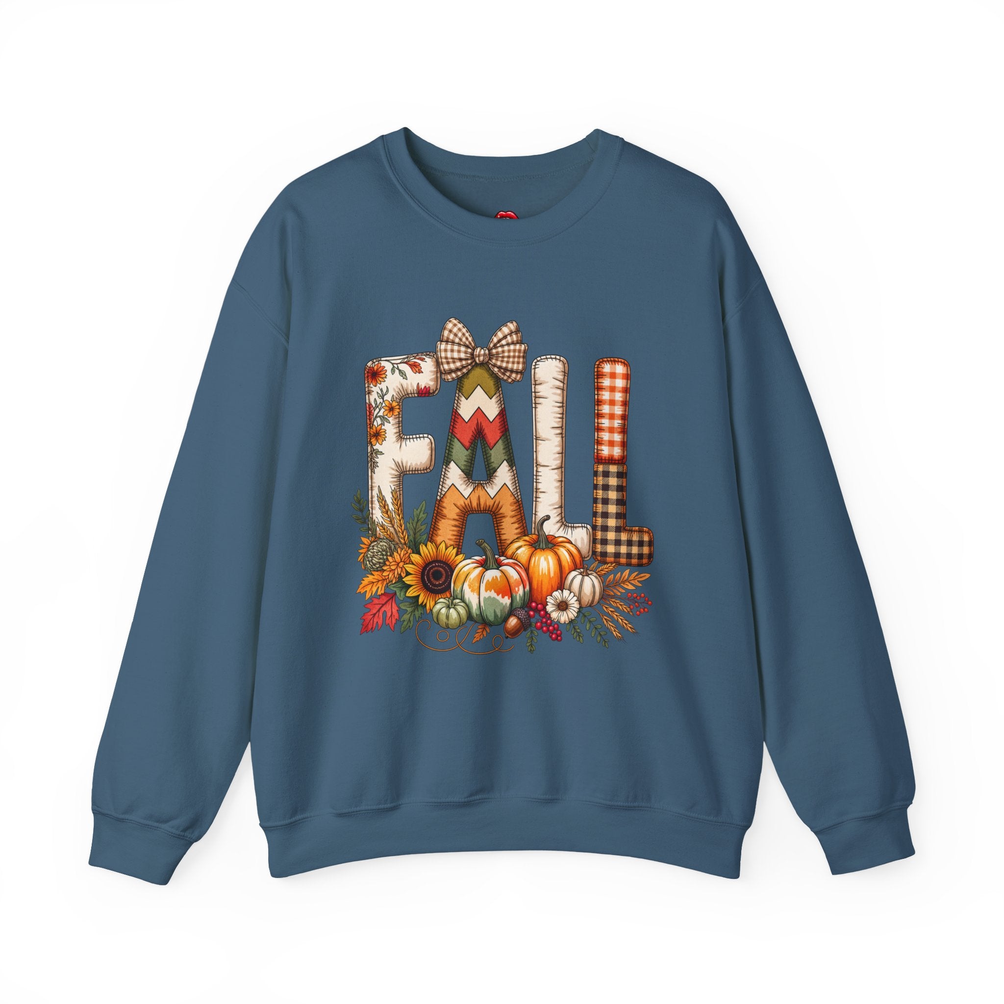 Autumn Pumpkins & Plaid Lettering Crewneck