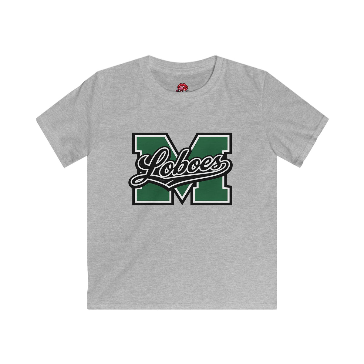 Green 'M' Loboes School Spirit Kids Shirt