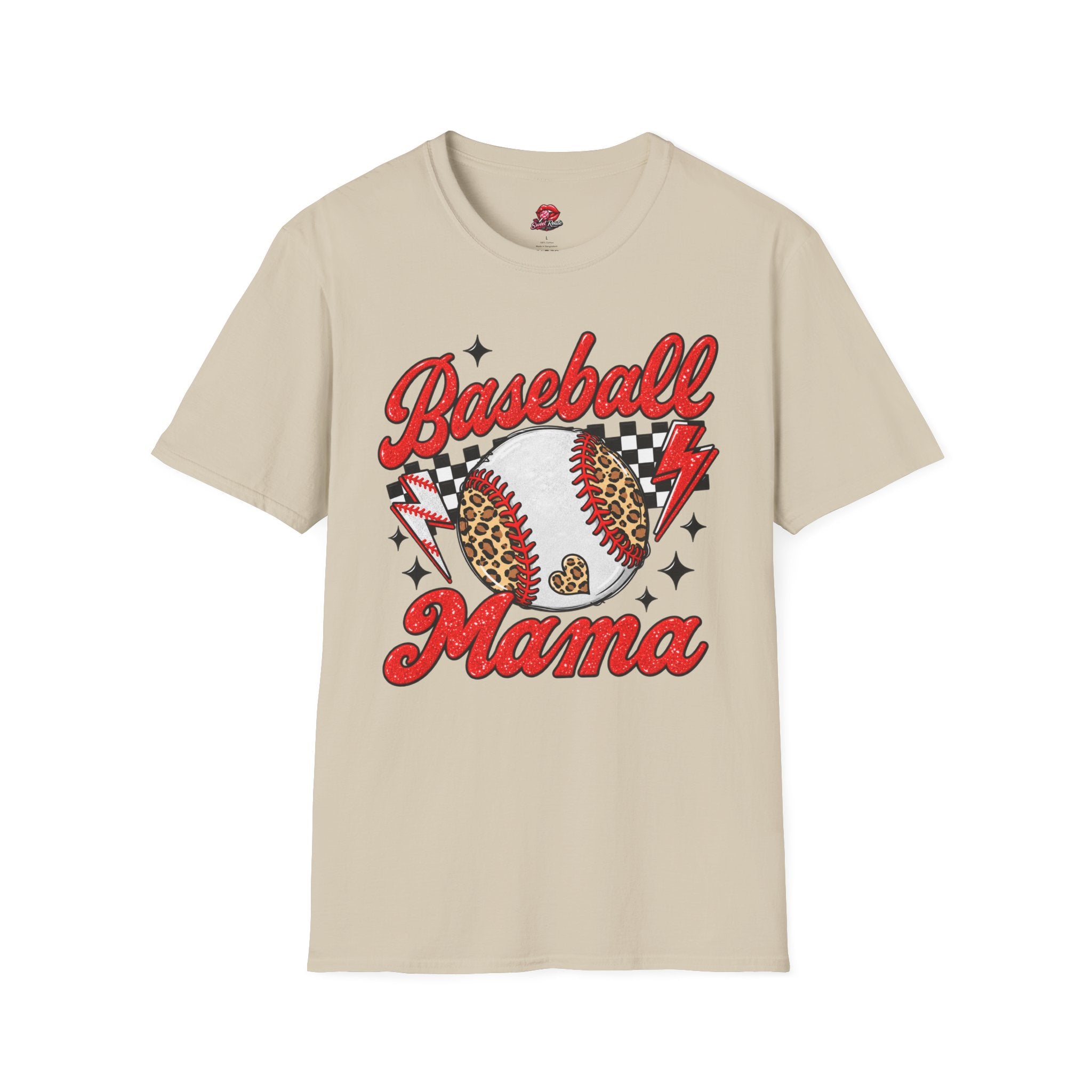 Retro Leopard Stitch Baseball Tee
