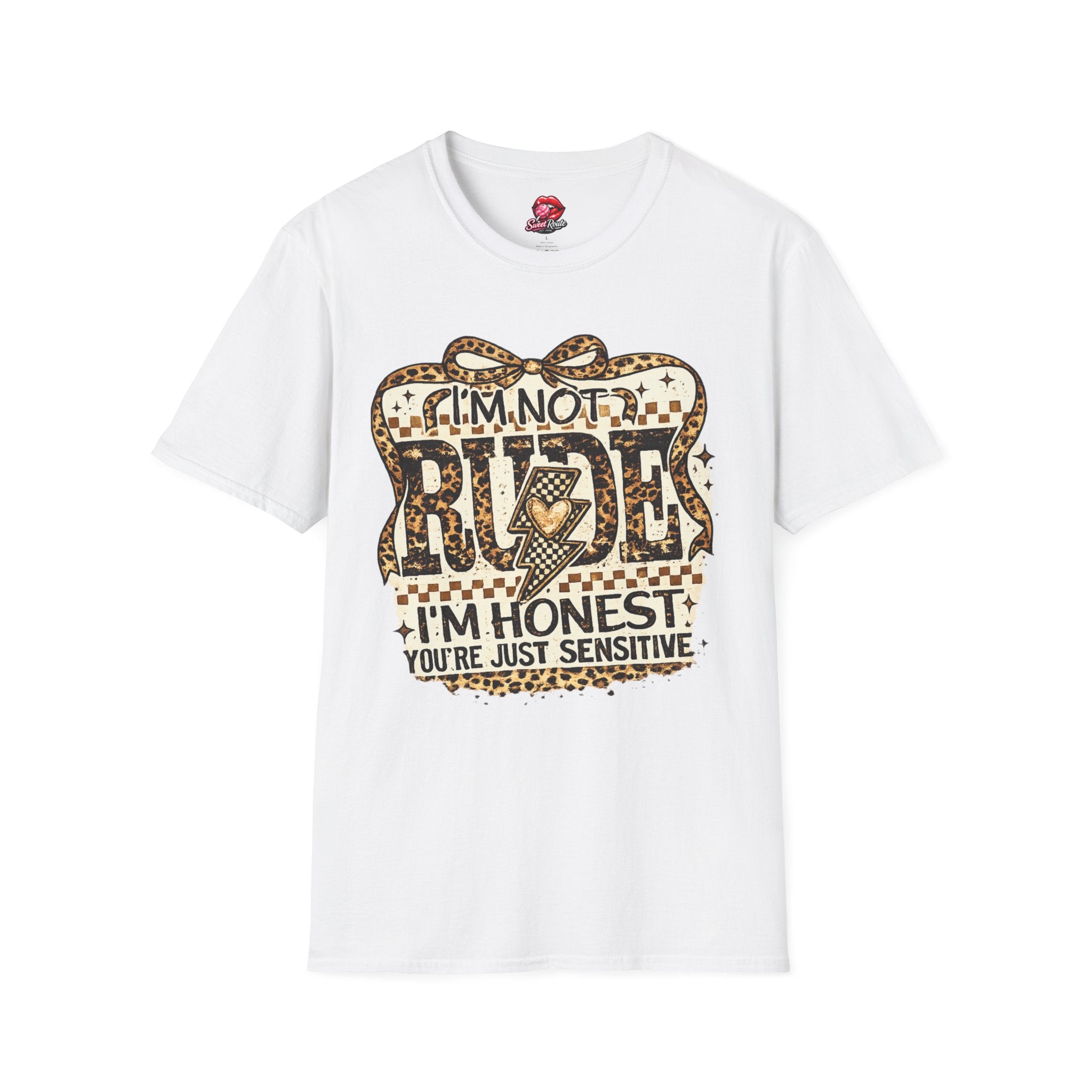 Im Not Rude Im Honest Leopard Print T-Shirt