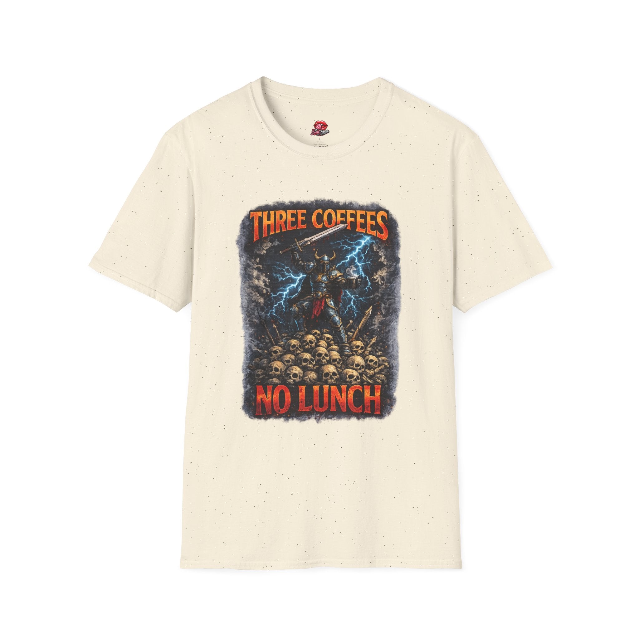 Three Coffees No Lunch Graphic Tee