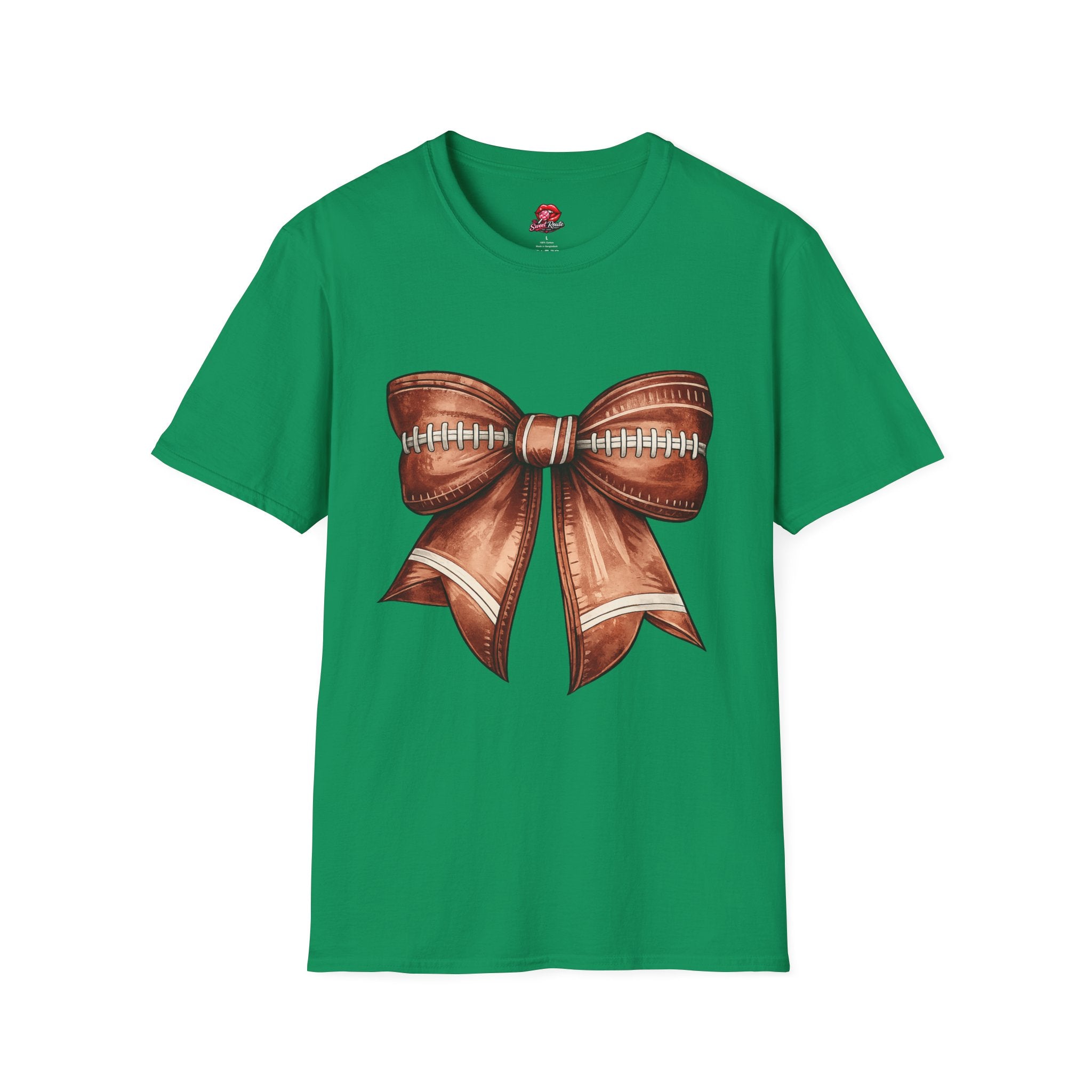 Football Stitch Bow T‑Shirt