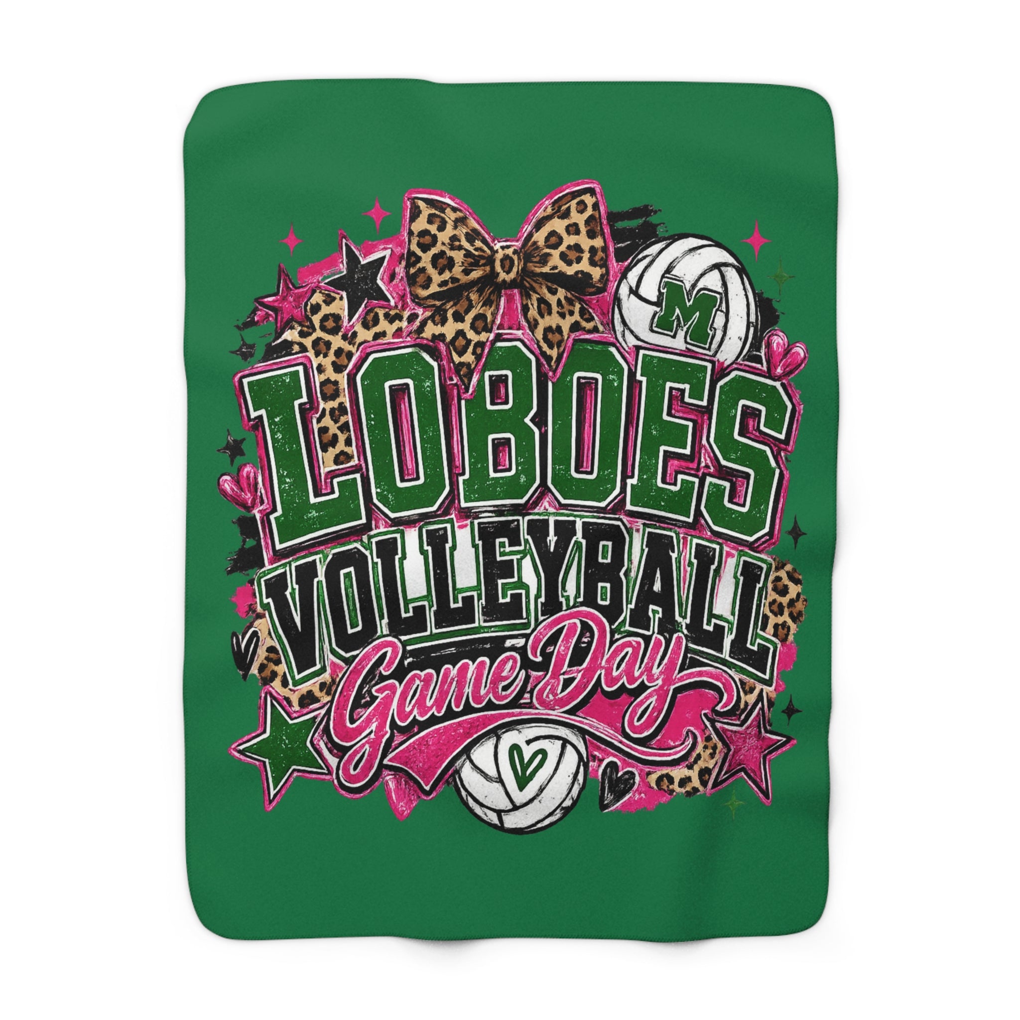 Loboes Volleyball Game Day Sherpa Blanket