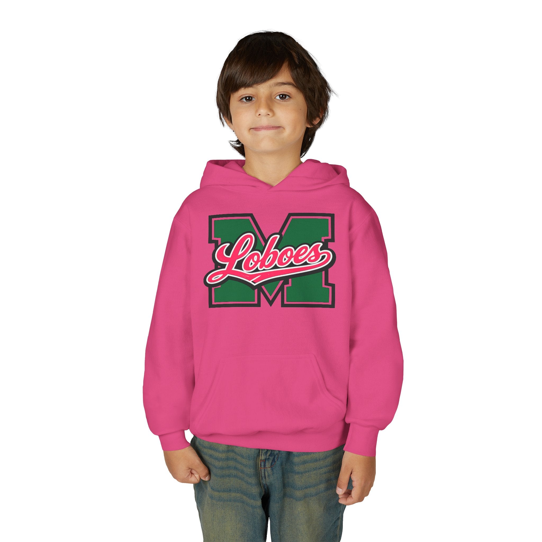 Youth Loboes M Letter Hoodie — Kids School Spirit Sweatshirt