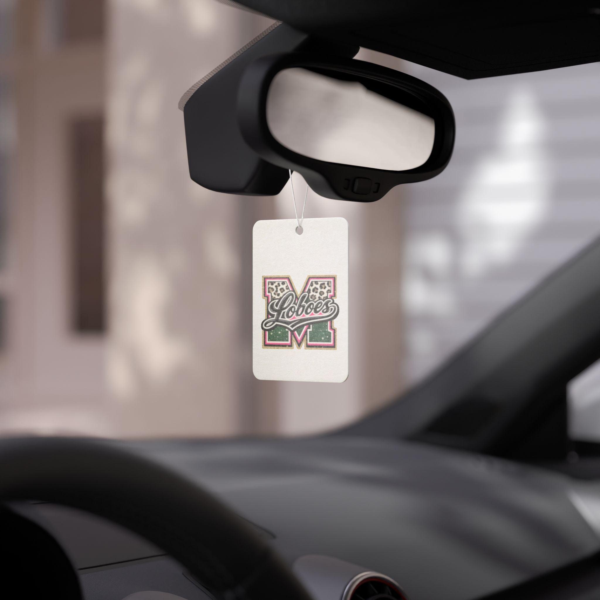 Loboes 'M' Leopard Car Air Freshener