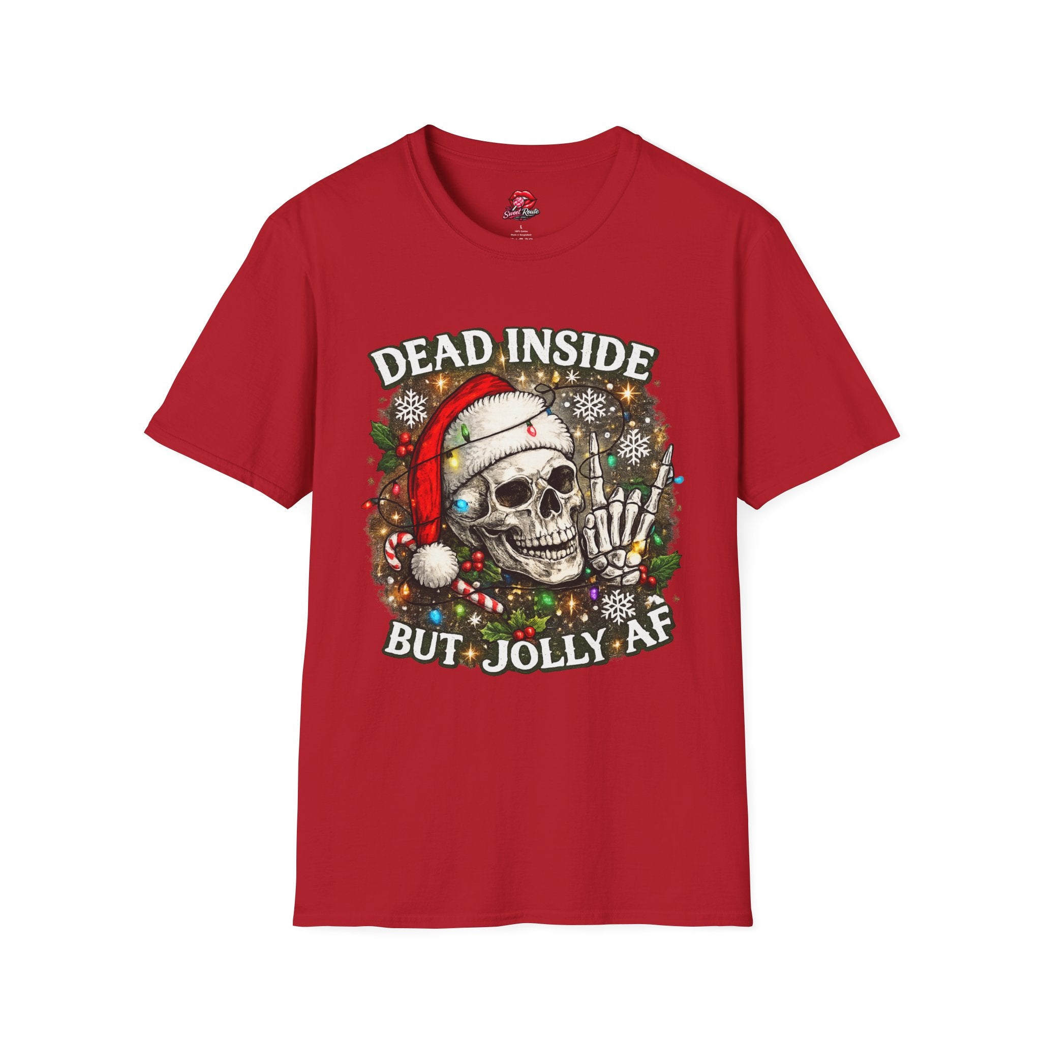Dead Inside Skull Christmas Tee