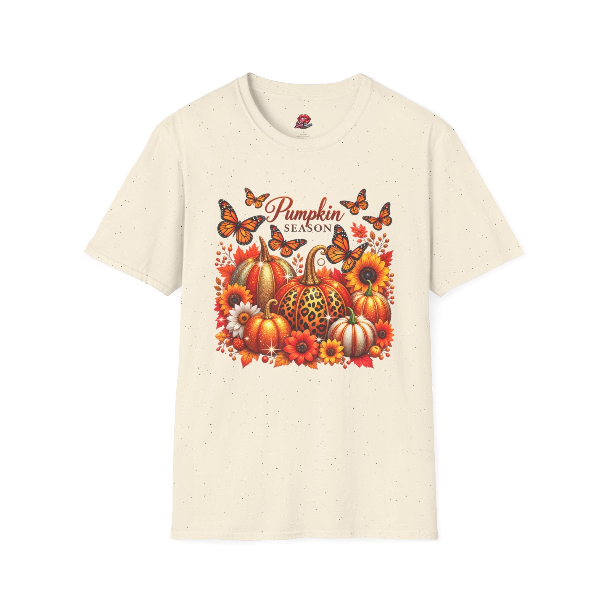 Autumn Pumpkins, Sunflowers & Butterflies Fall Tee
