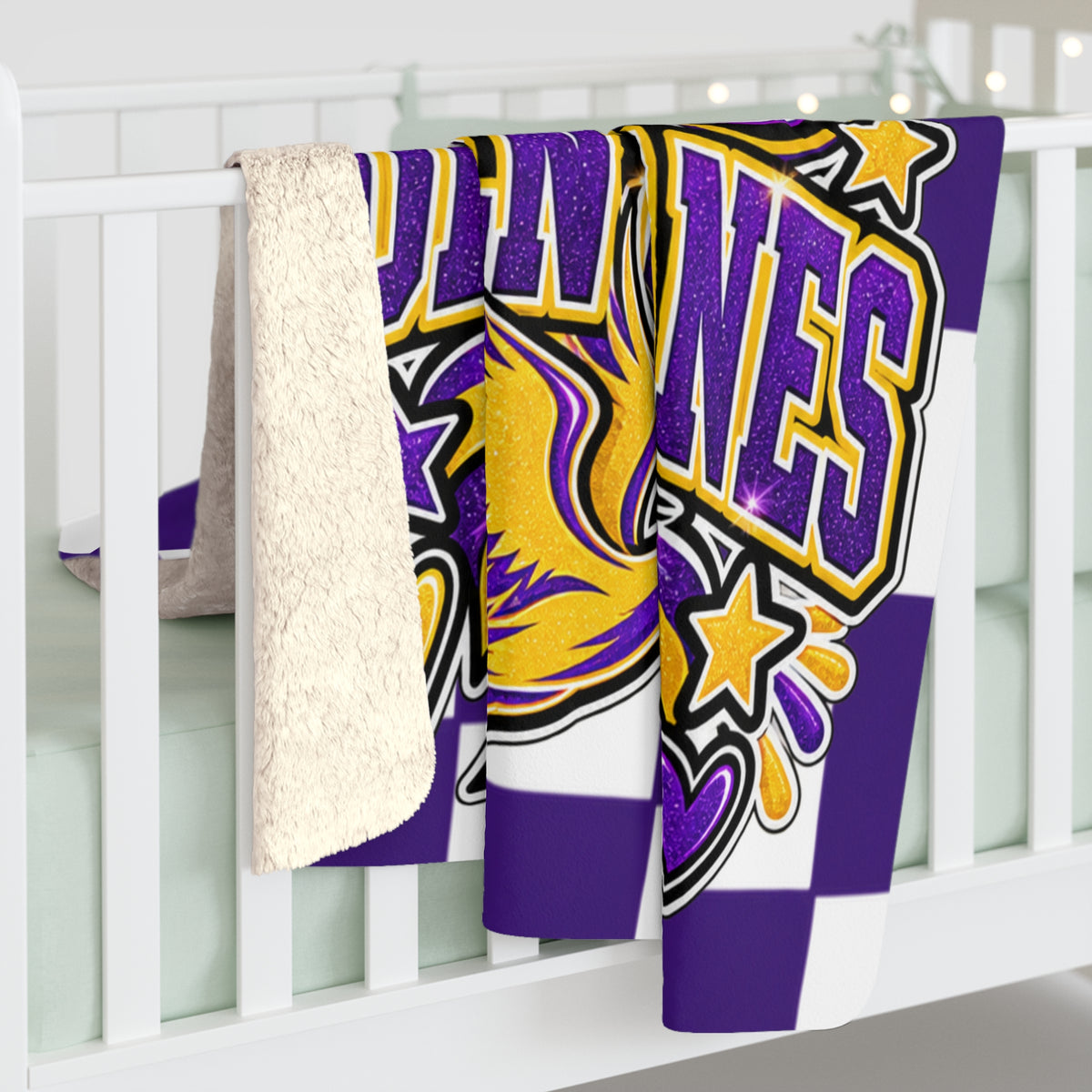 Golden Cranes Sherpa Fleece Blanket