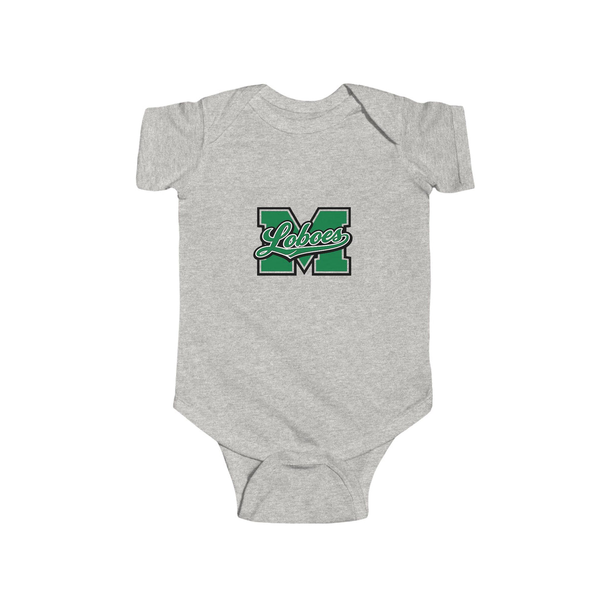 Green 'M' Monogram Onesie