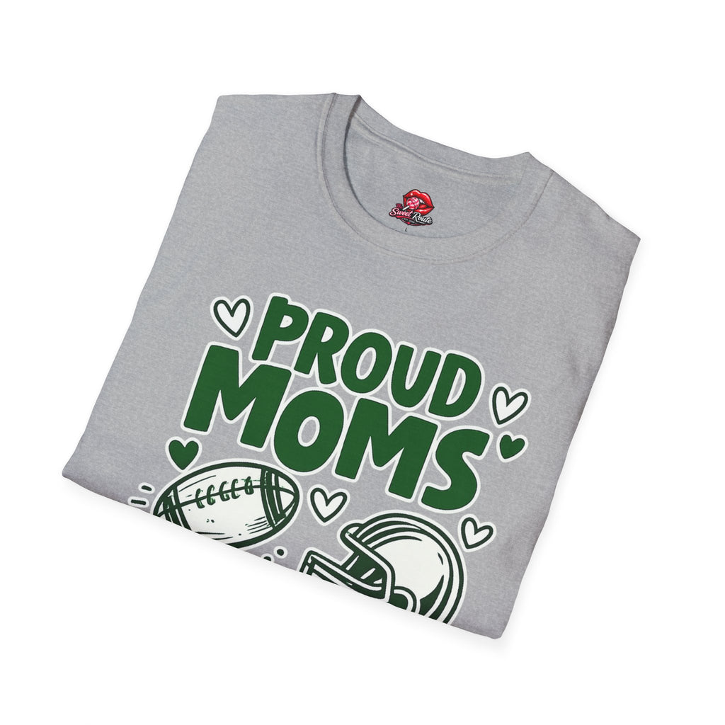 Proud Moms Sideline Club Football Mom T-Shirt | Game Day Graphic Tee | Cute Football Season Mom Shirt