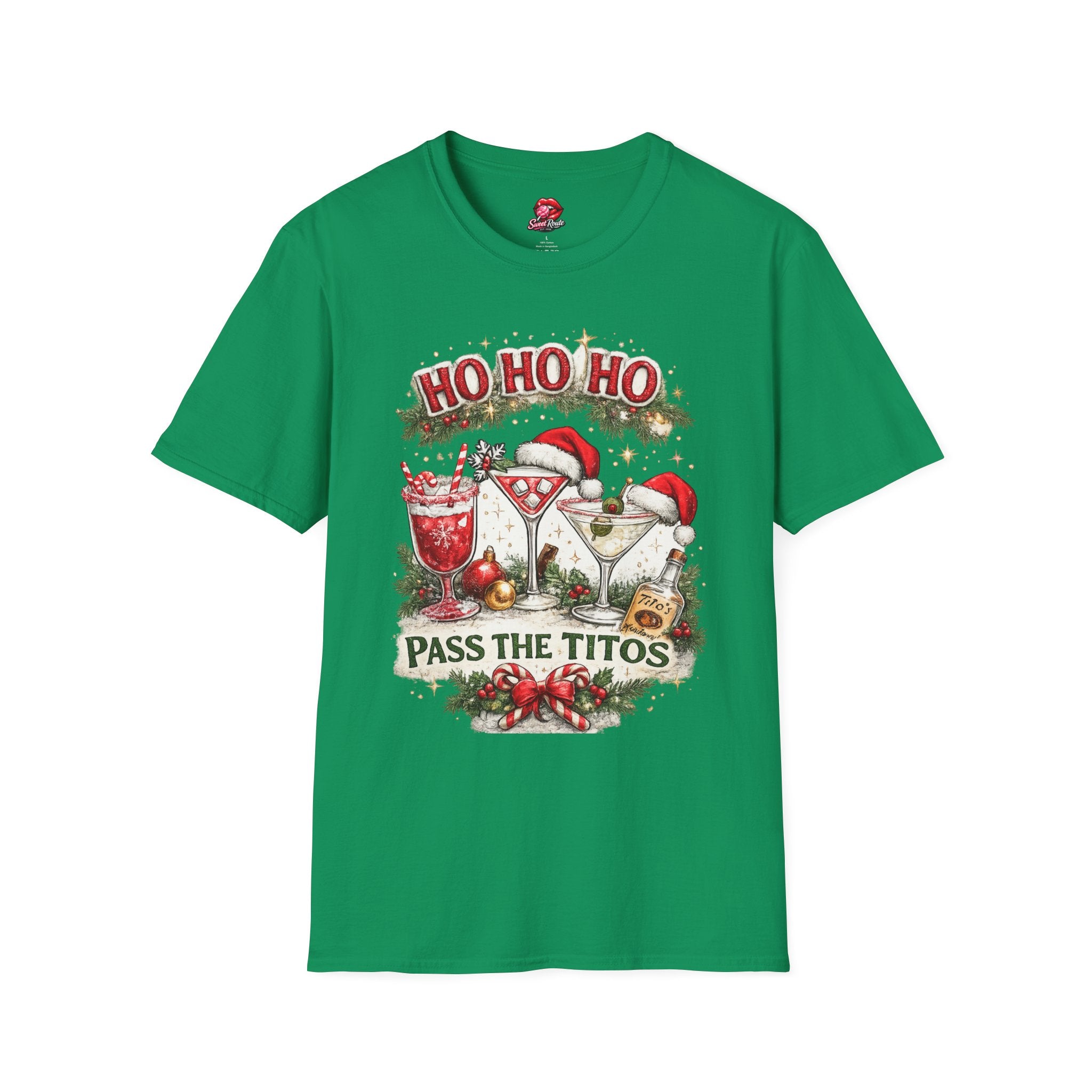 Ho Ho Ho Pass the Titos Christmas T-Shirt
