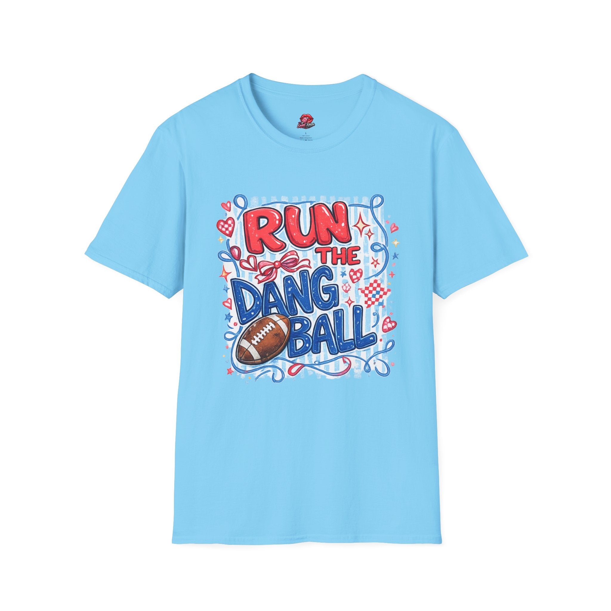 Run the Dang Ball T-Shirt | Funny Football Graphic Tee | Retro Game Day Shirt
