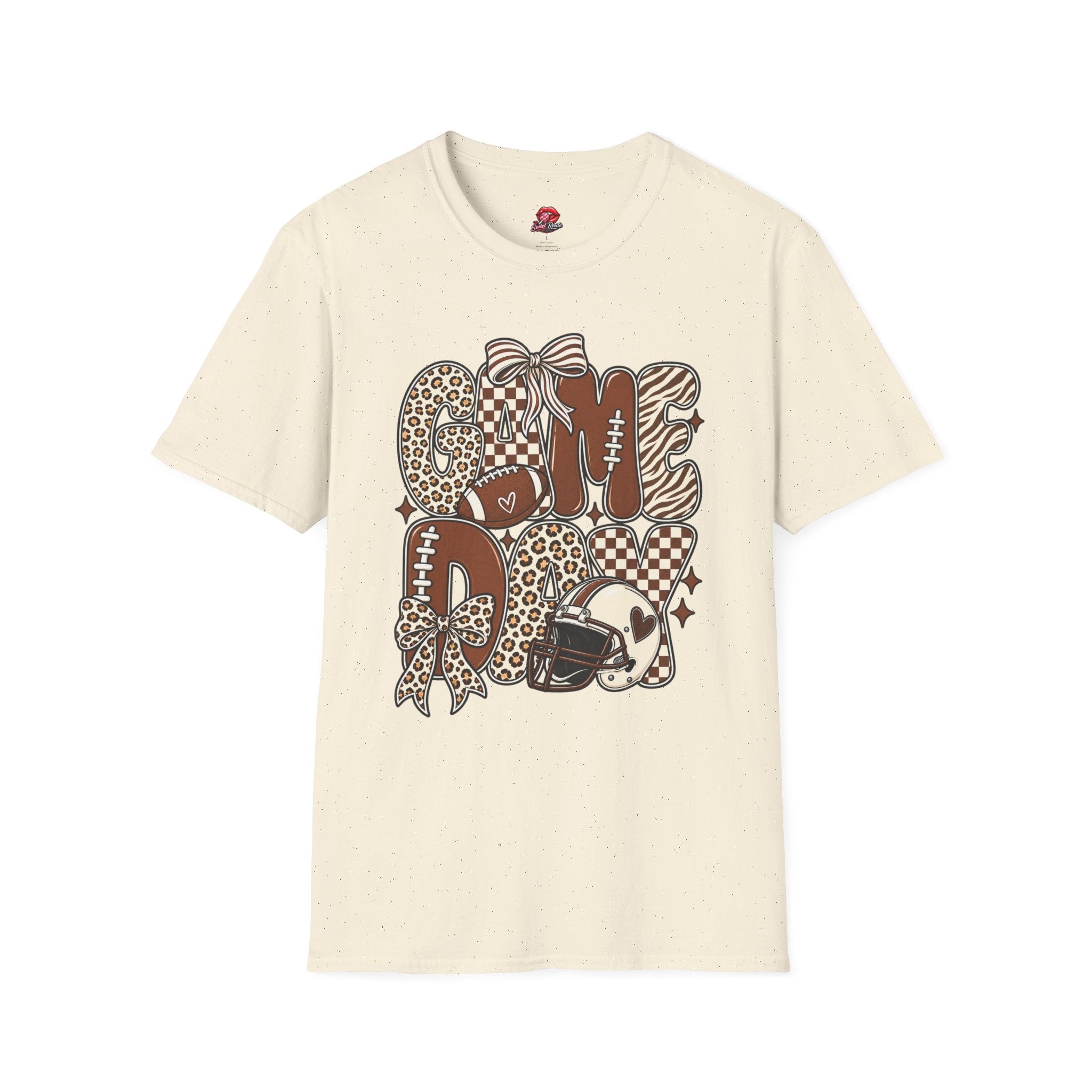 Leopard & Zebra Football Game Day Tee