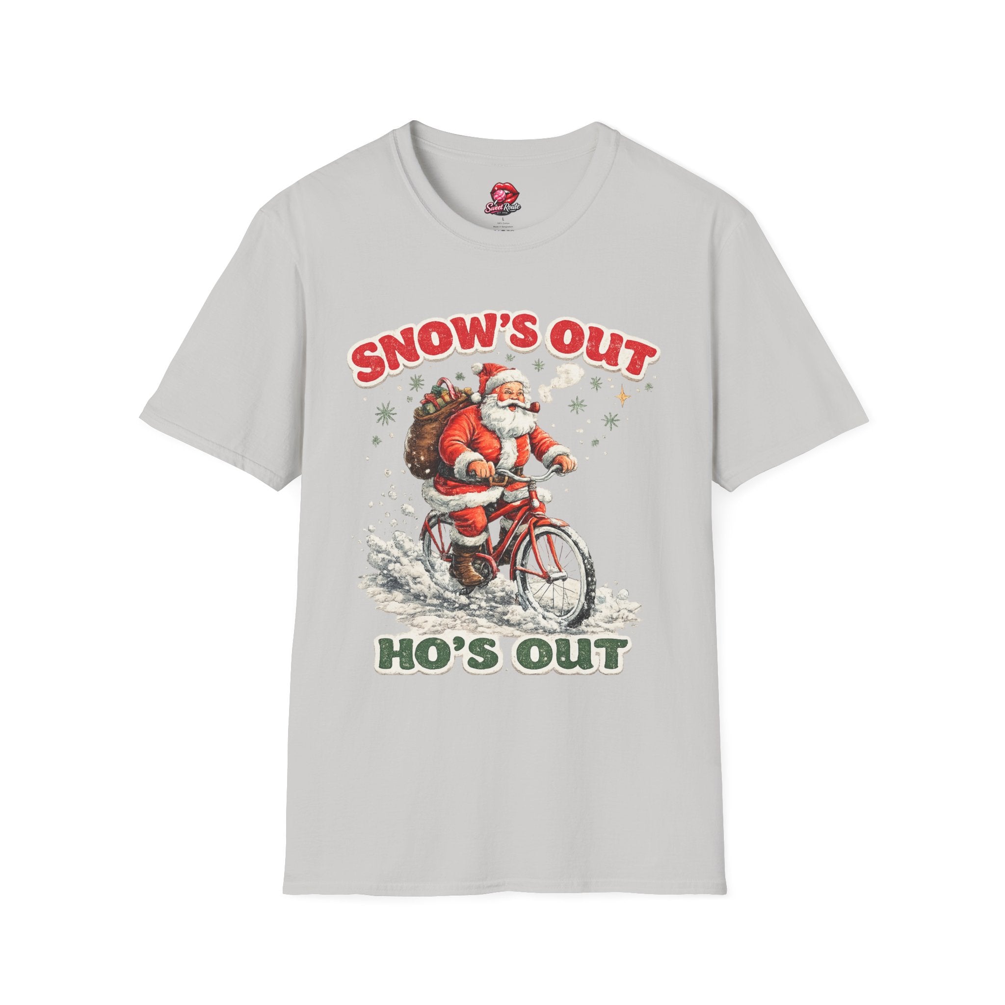 Snow's Out Santa Christmas Holiday Graphic Tee