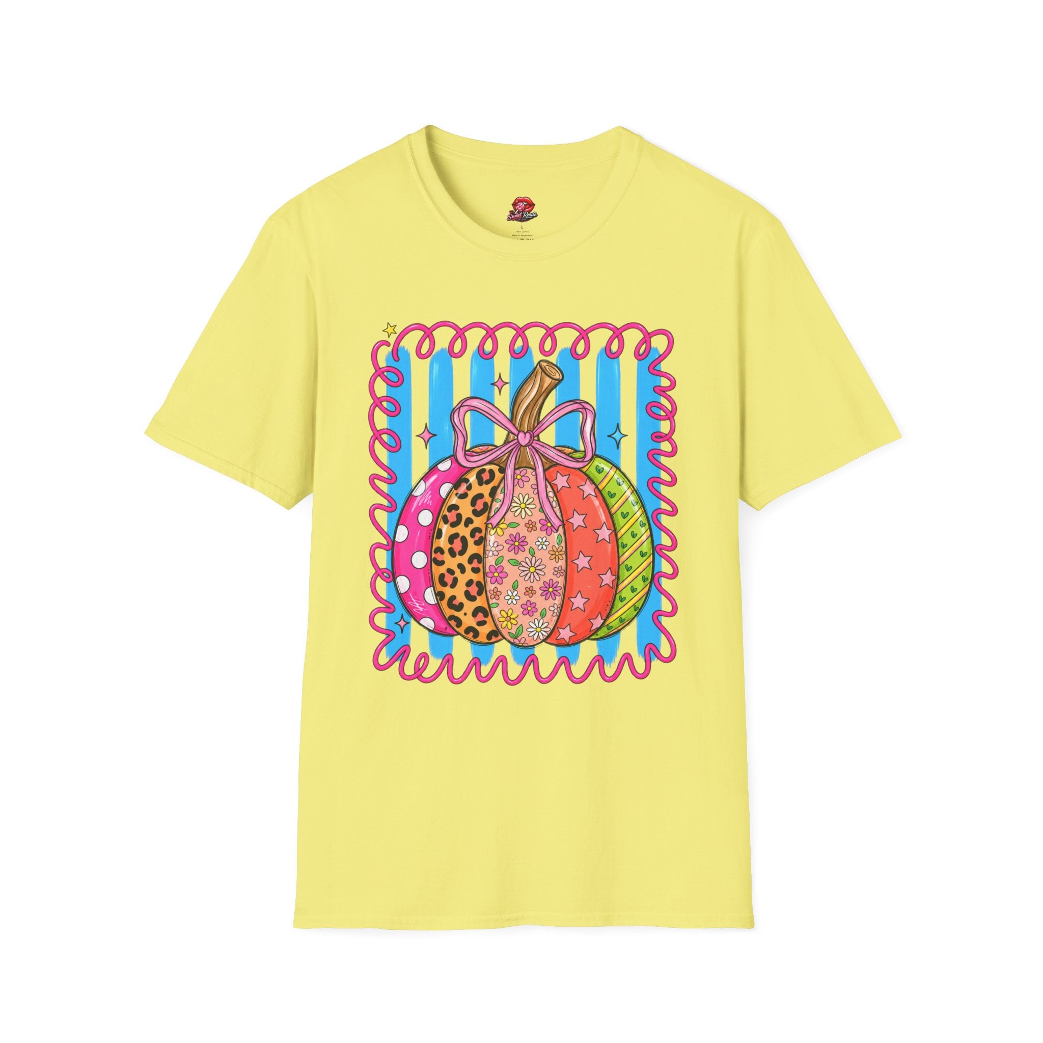 Colorful Patterned Pumpkin T-Shirt