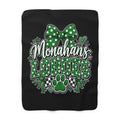 Monahan's Loboes Sherpa Fleece Blanket — Green Paw & Bow School Spirit Throw