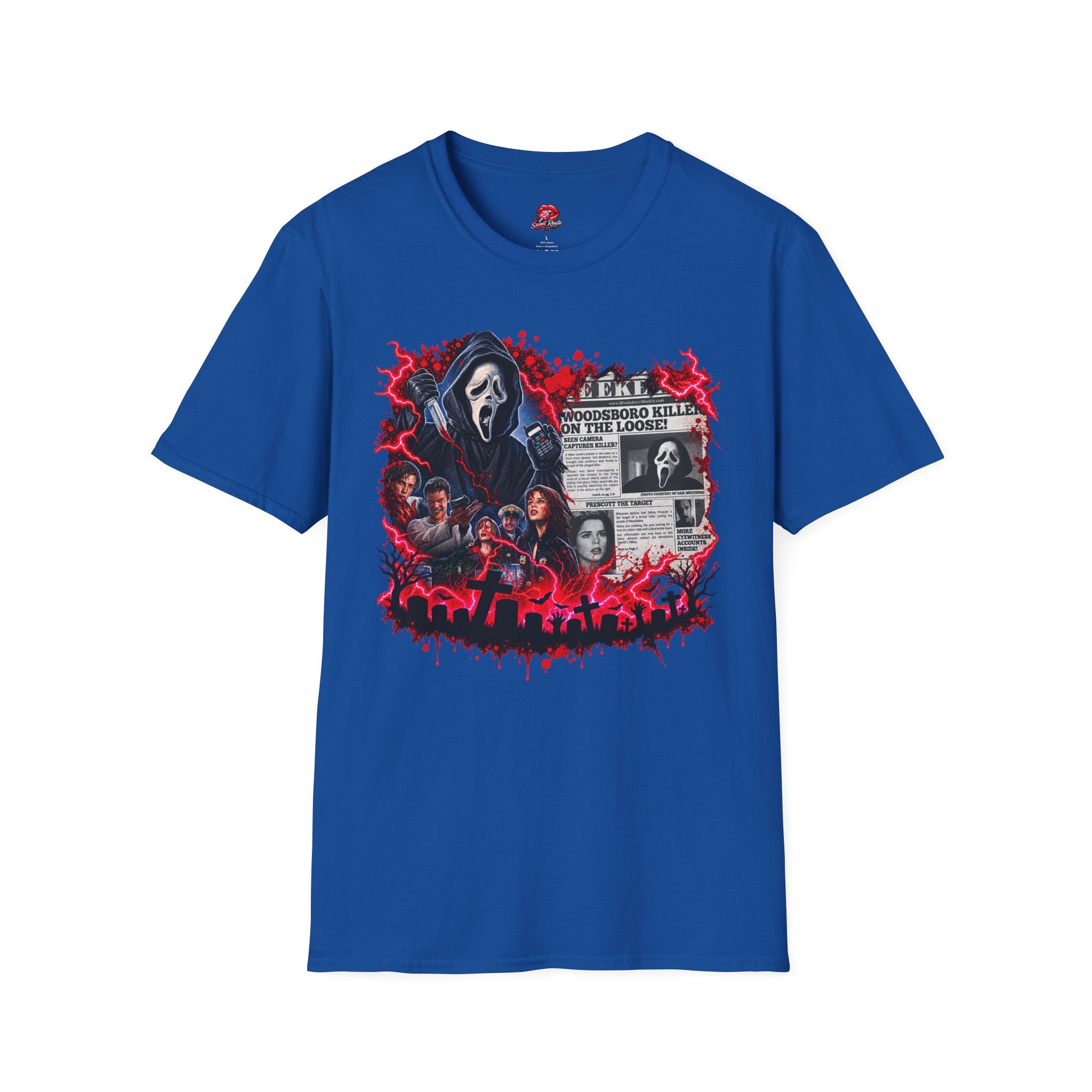 Scream Ghostface Newspaper Horror T-Shirt