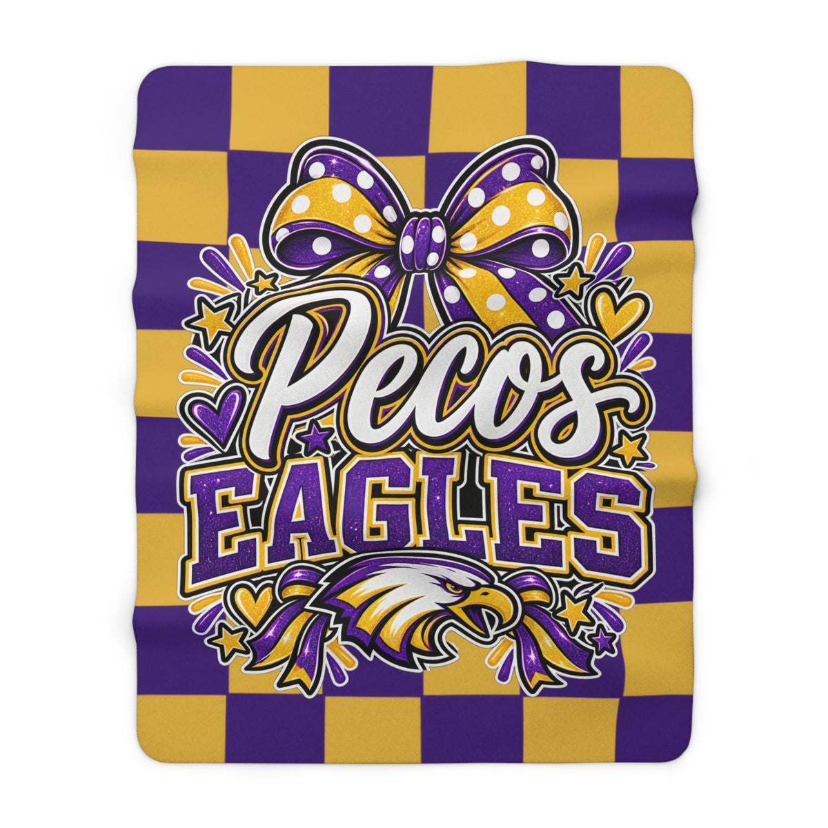 Pecos Eagles Sherpa Fleece Blanket
