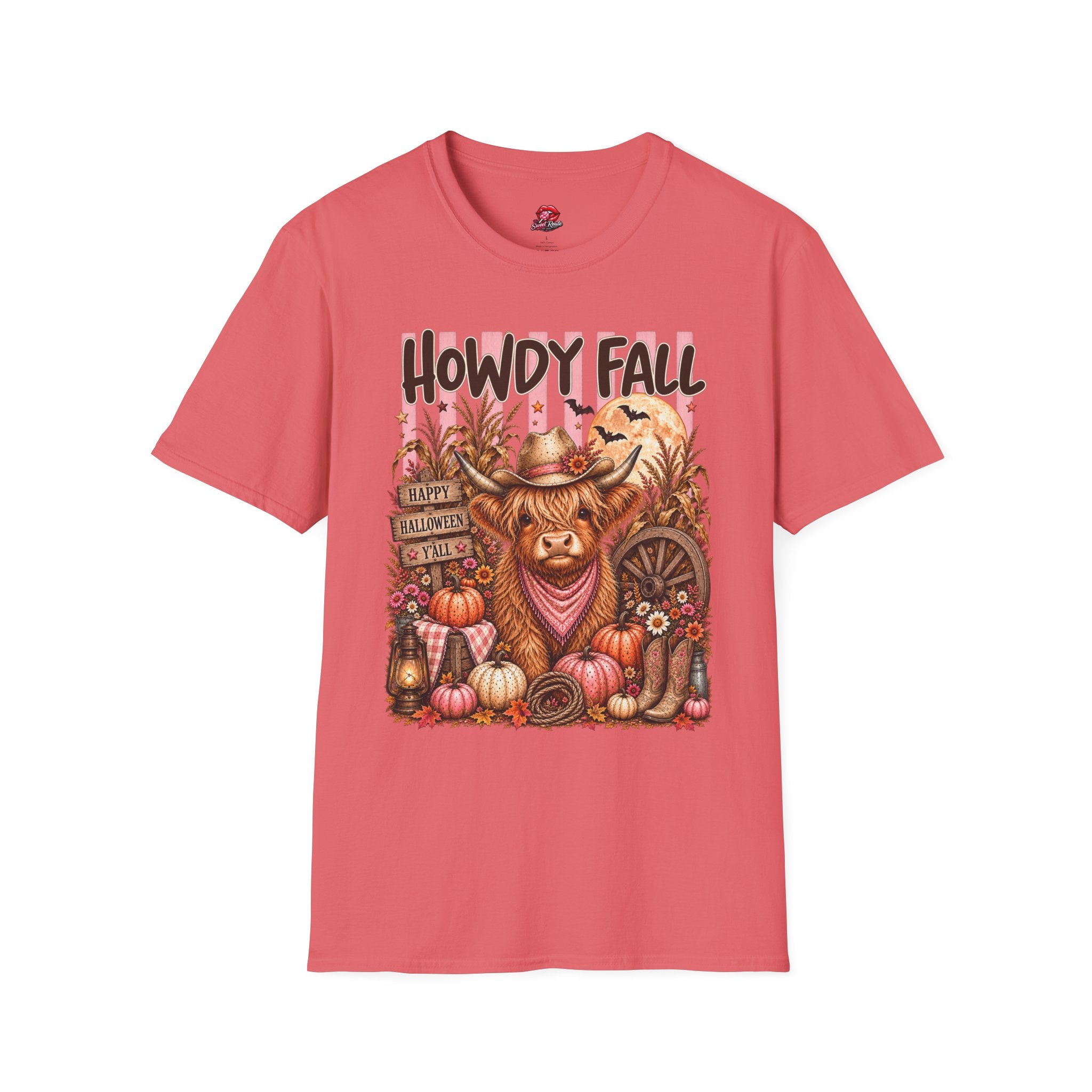 Cute Country Halloween Pumpkin Cowgirl Tee