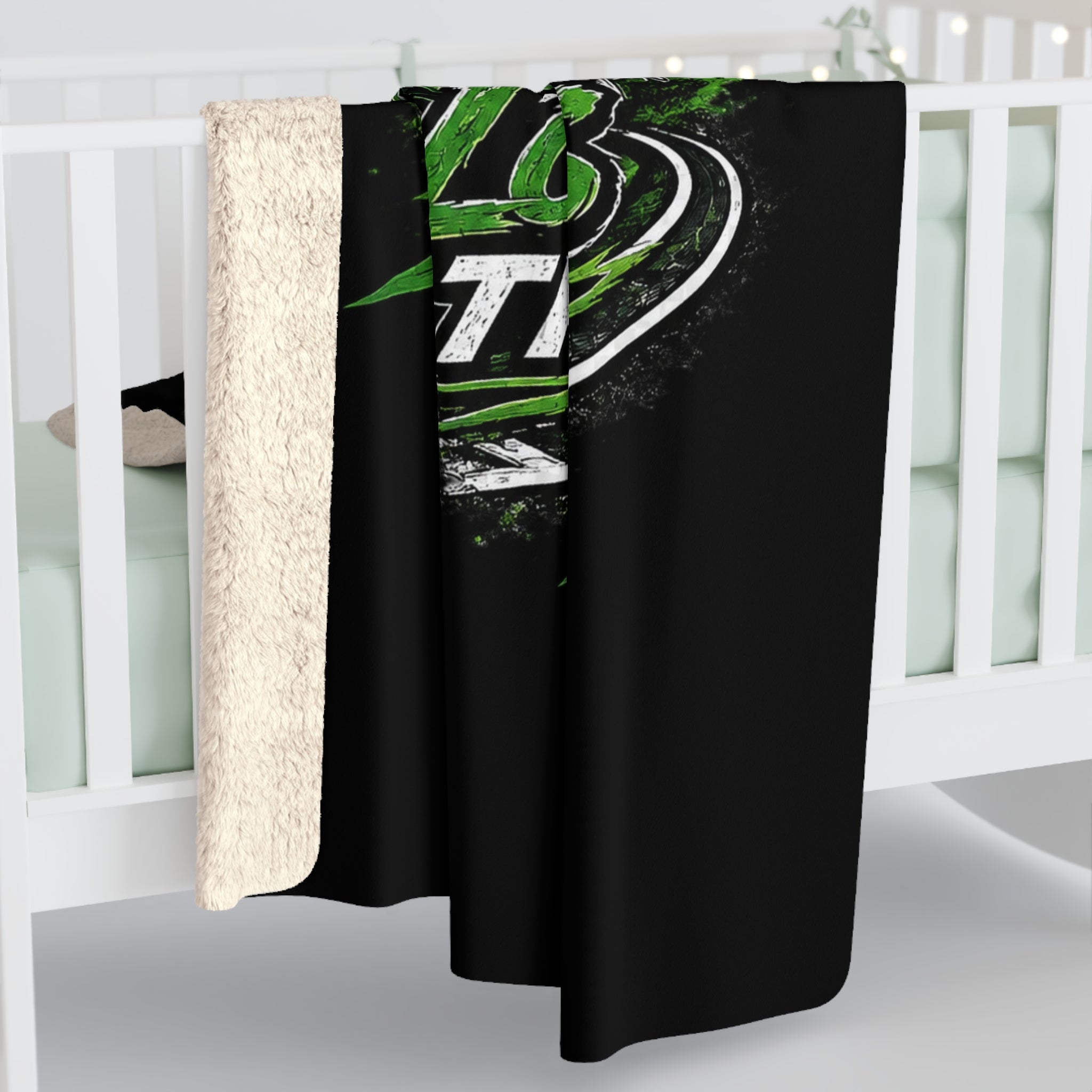 Monahans Loboes Track Sherpa Fleece Blanket