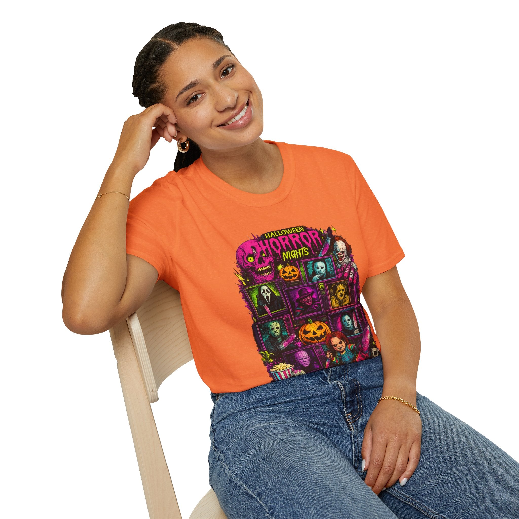 Halloween Horror Nights collage Tee | Vintage Monster Graphic T-Shirt