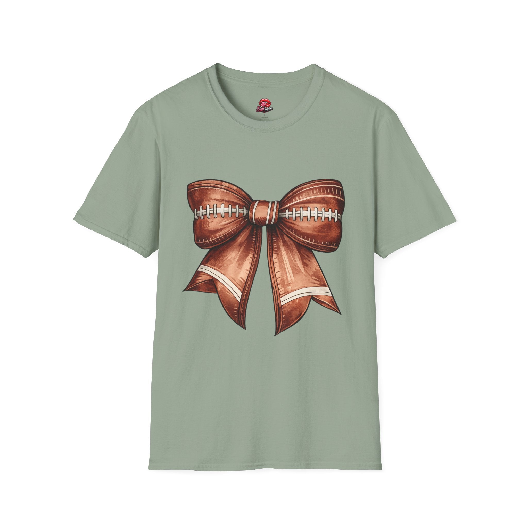 Football Stitch Bow T‑Shirt
