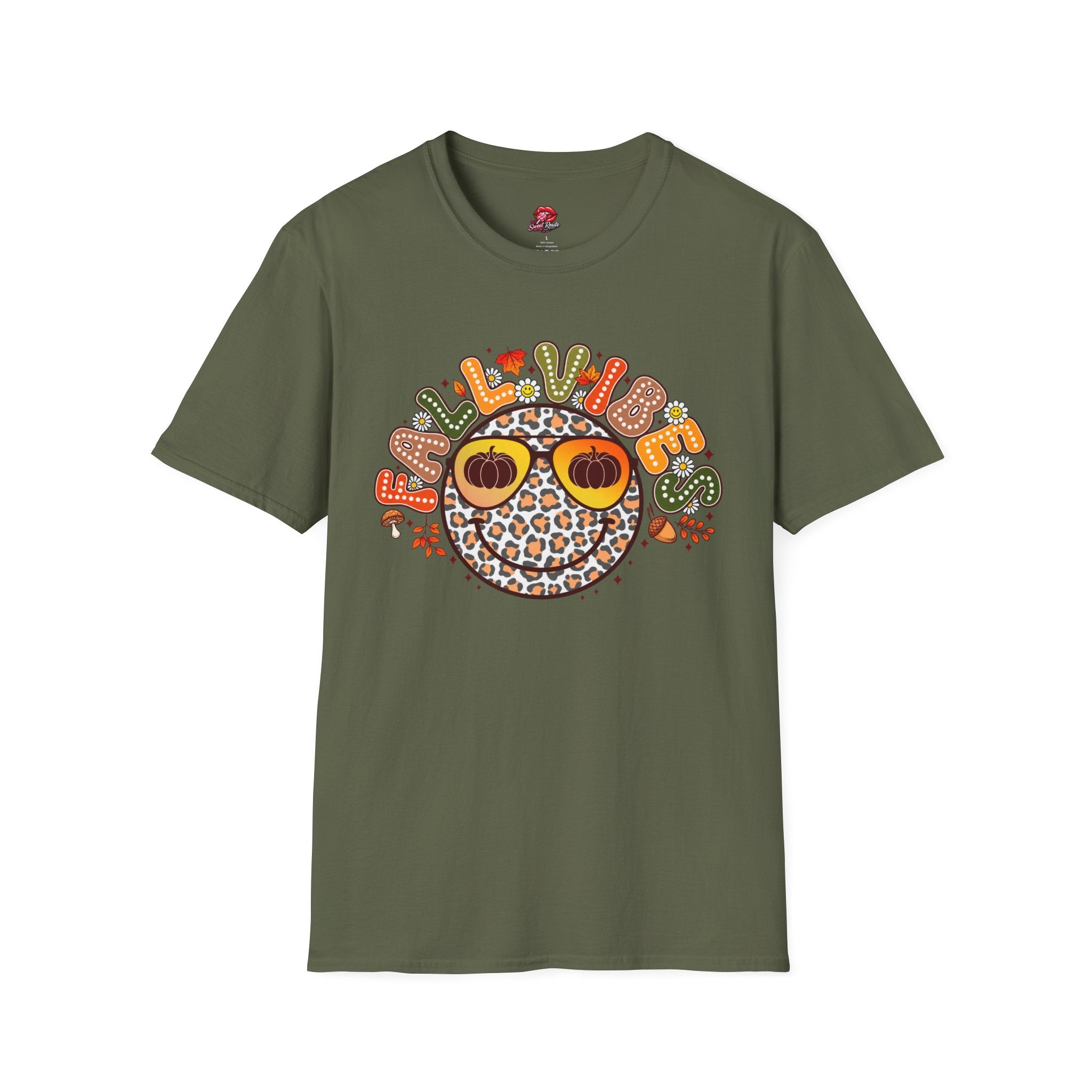 Fall Vibes Leopard Pumpkin T-Shirt