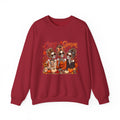 Cozy Season Halloween Crewneck Sweatshirt — Pumpkins & Sugar Skull Dogs