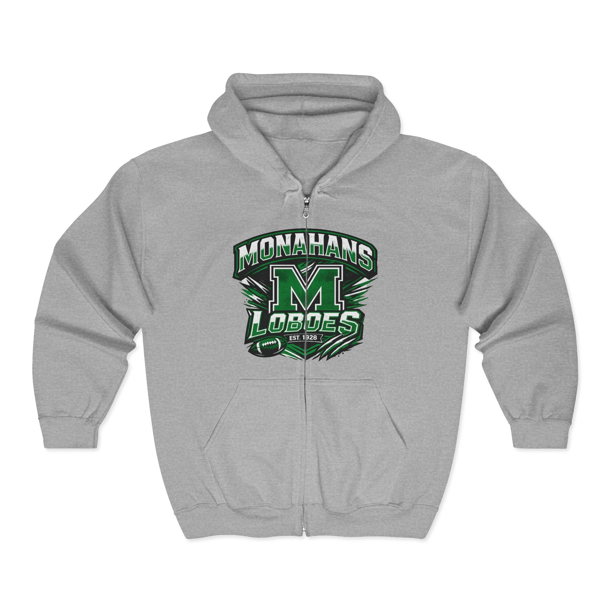 Monahans Loboes M Logo Full-Zip Hoodie