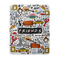 Cozy Doodle Pattern friends Sherpa Blanket