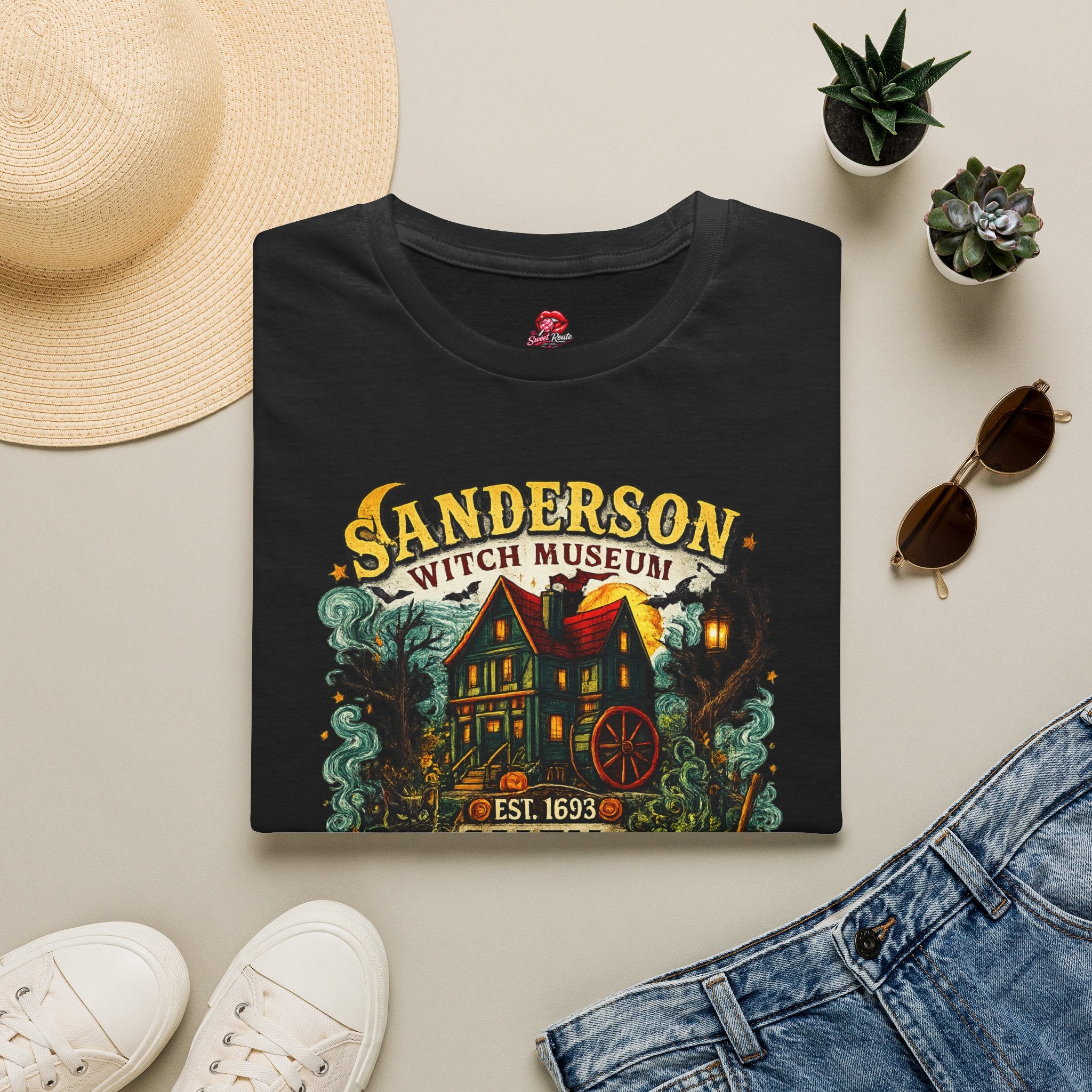 Sanderson Witch Museum Shirt | Vintage Salem Halloween T-Shirt | Witchy Halloween Graphic Tee | Retro Spooky Season Fall Shirt