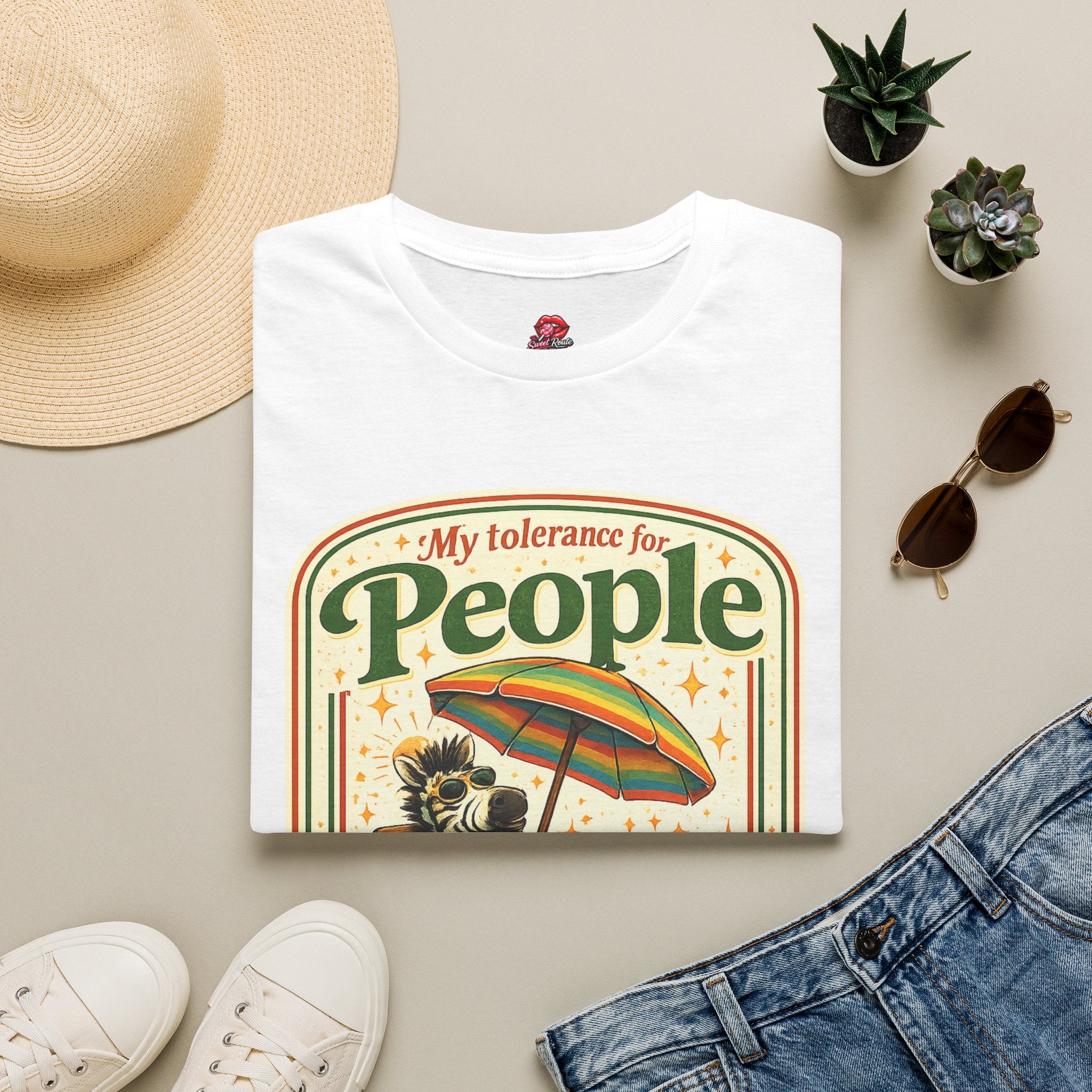 My Tolerance for People Lasts This Long Beach Vacation T-Shirt