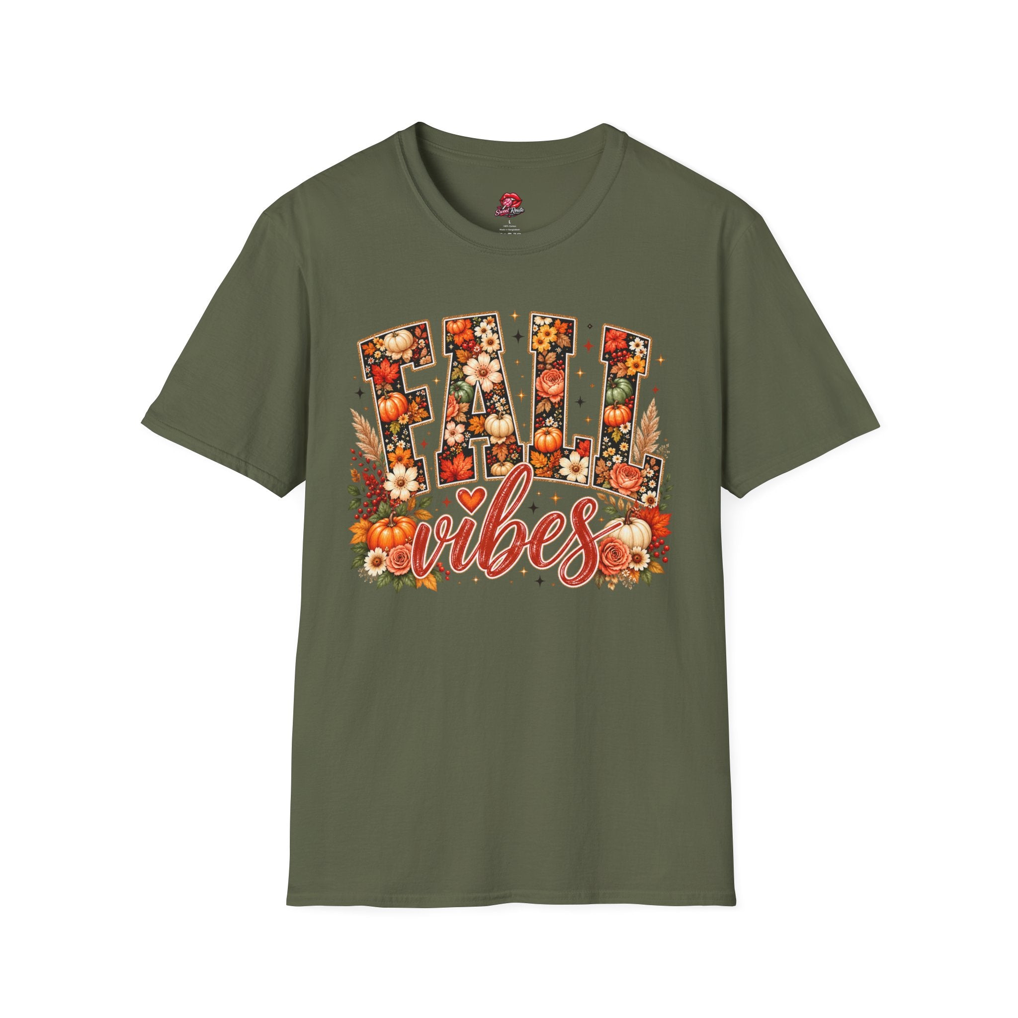 Floral Pumpkin Fall Vibes Tee
